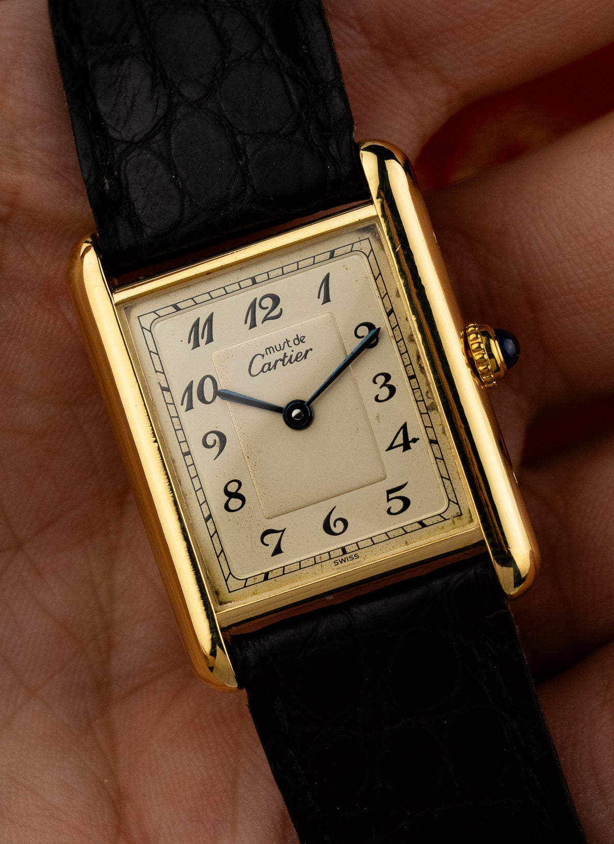 1980s Cartier Must Tank Breguet Dial 590005 Full Set