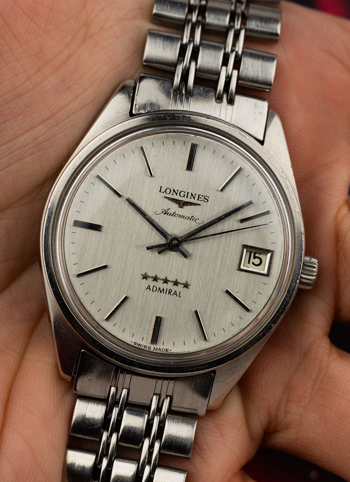 1970s Longines Admiral 5 Stars 1563 2 6651 cal. 431 Serviced
