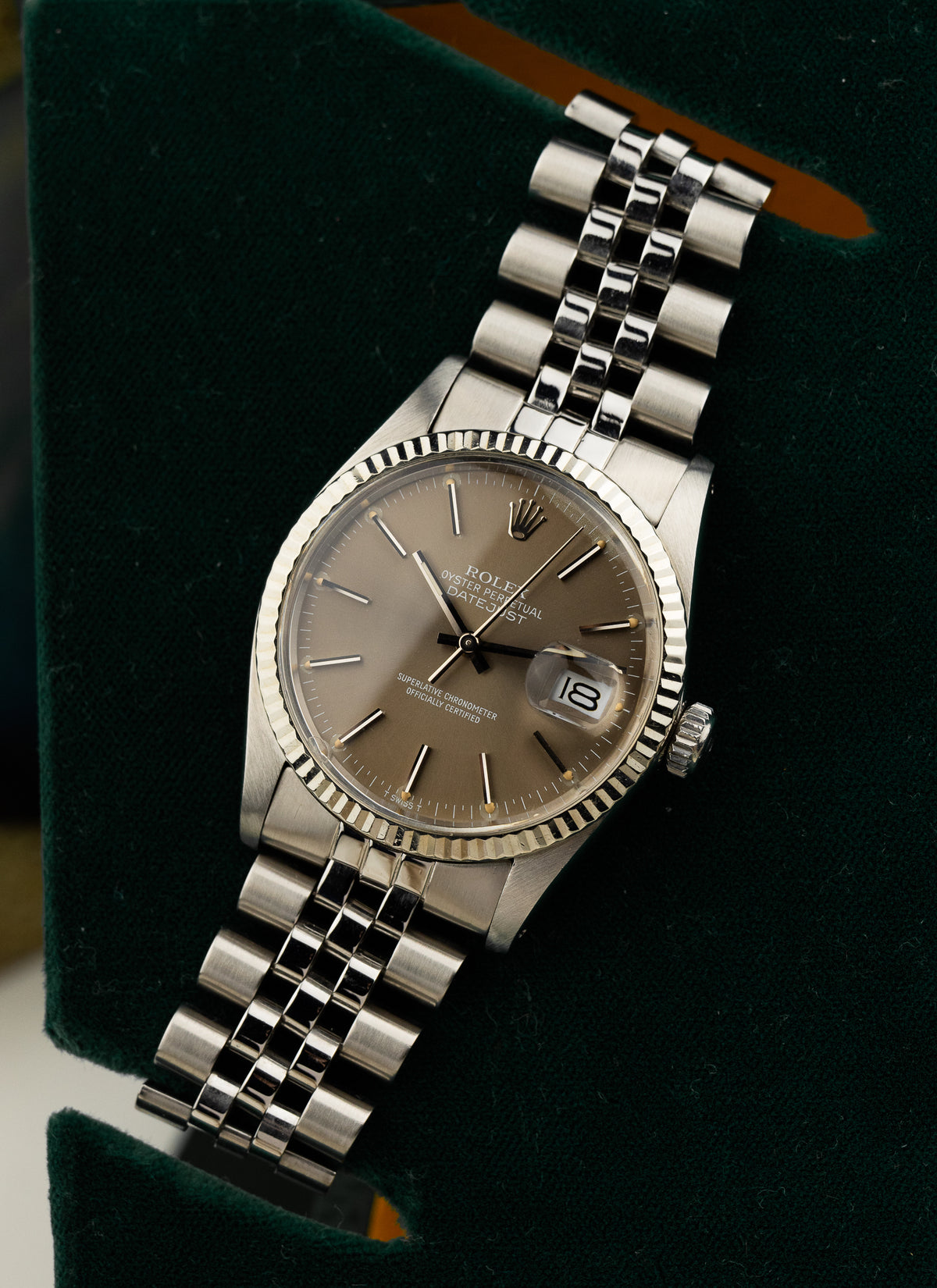 1981 Rolex Datejust Grey Taupe Dial 16014