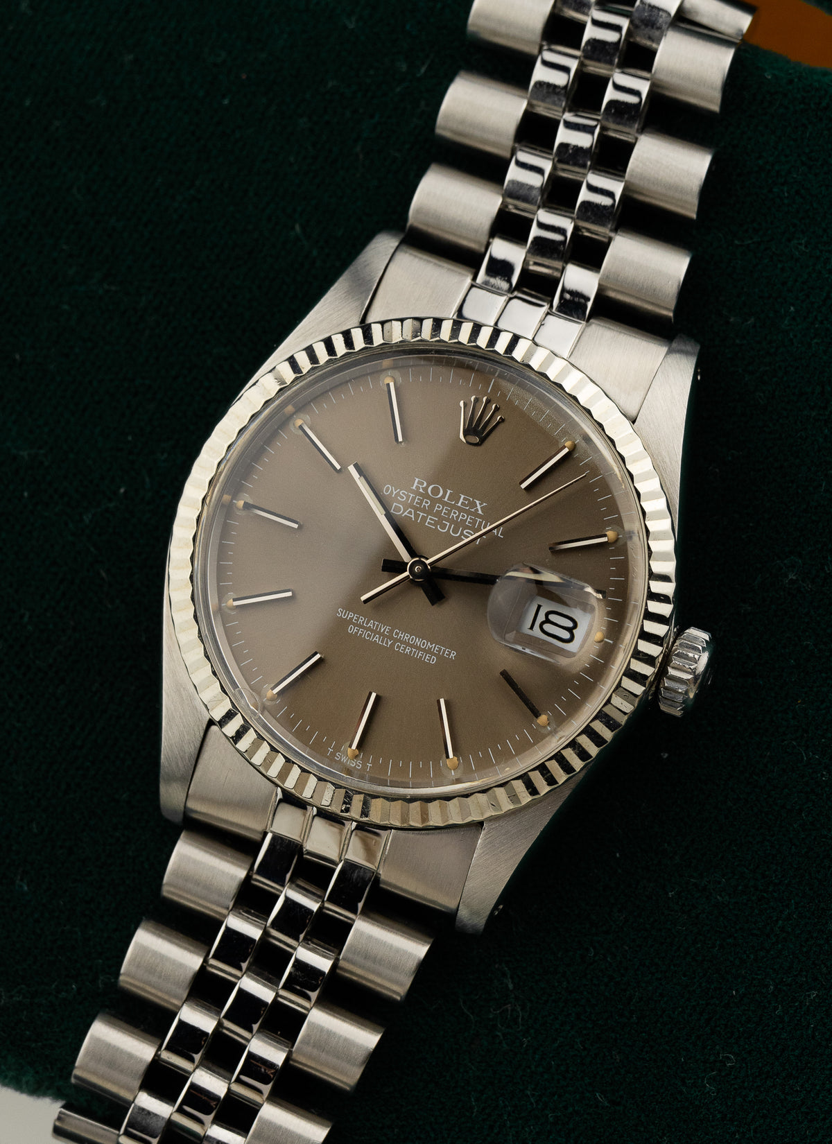 1981 Rolex Datejust Grey Taupe Dial 16014
