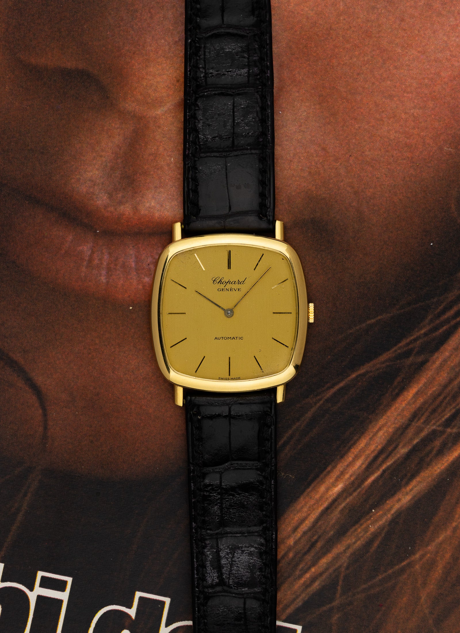 1980s 18K Chopard 2086 Cushion Case Automatic cal. 2-66