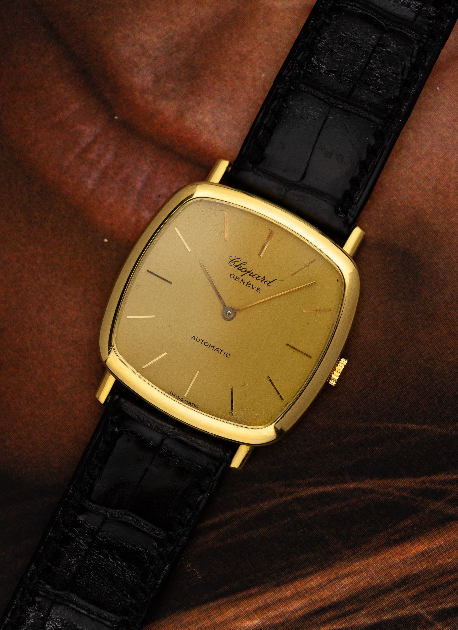 1980s 18K Chopard 2086 Cushion Case Automatic cal. 2-66