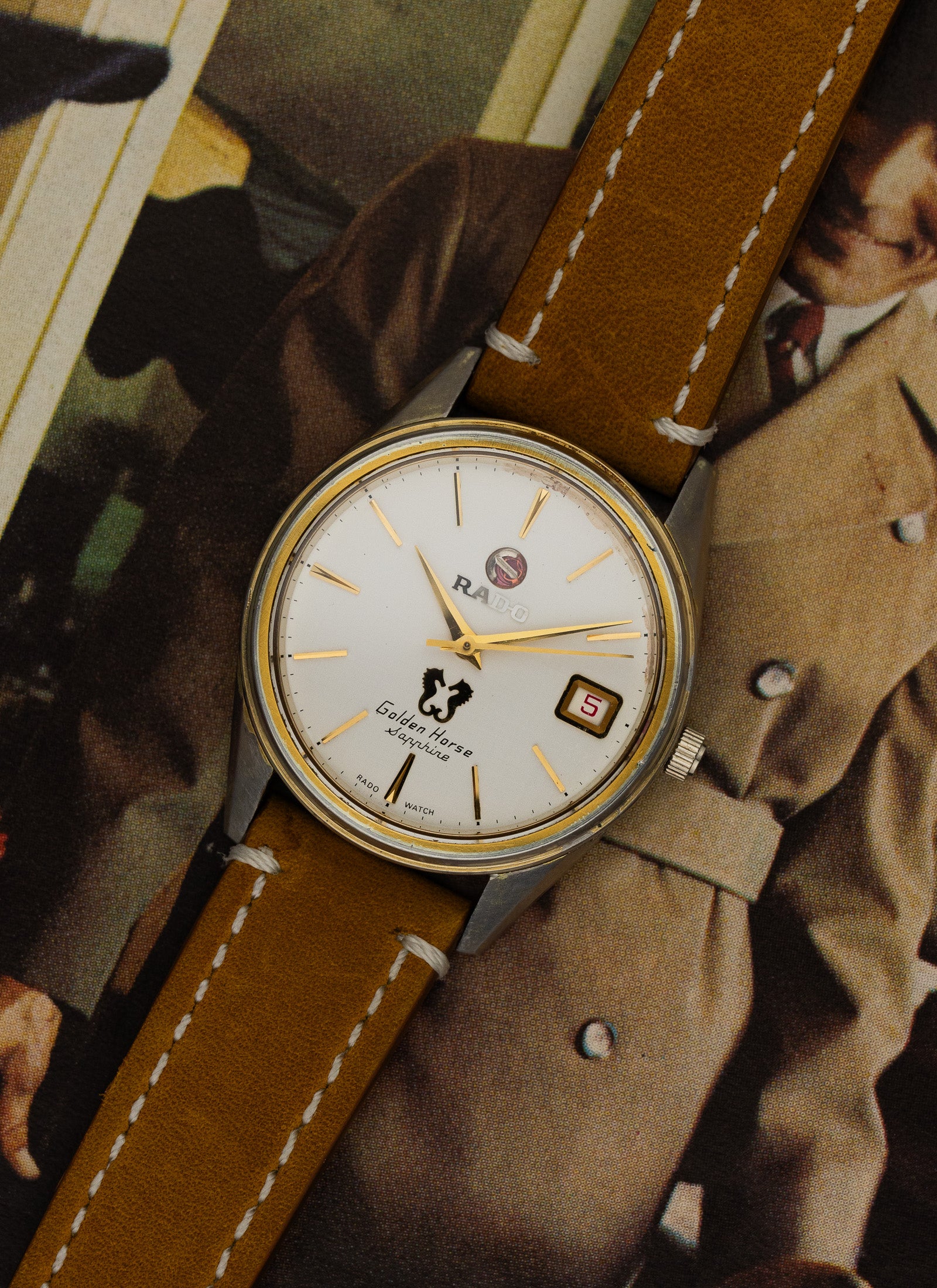1980s Rado Golden Horse Sapphire Serviced
