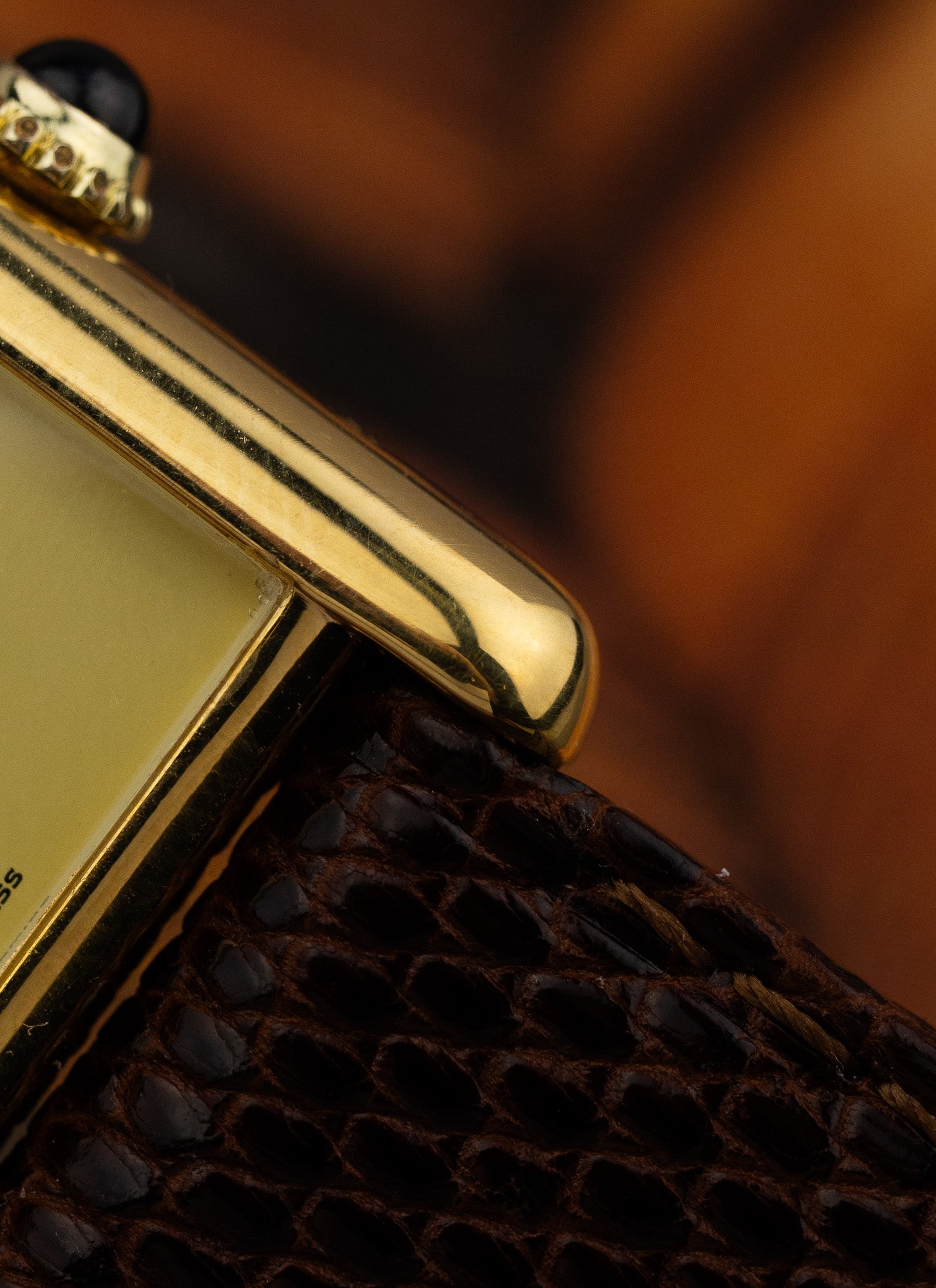 1980s Lady Cartier Must Tank Lemon Dial Manual Winding Serviced