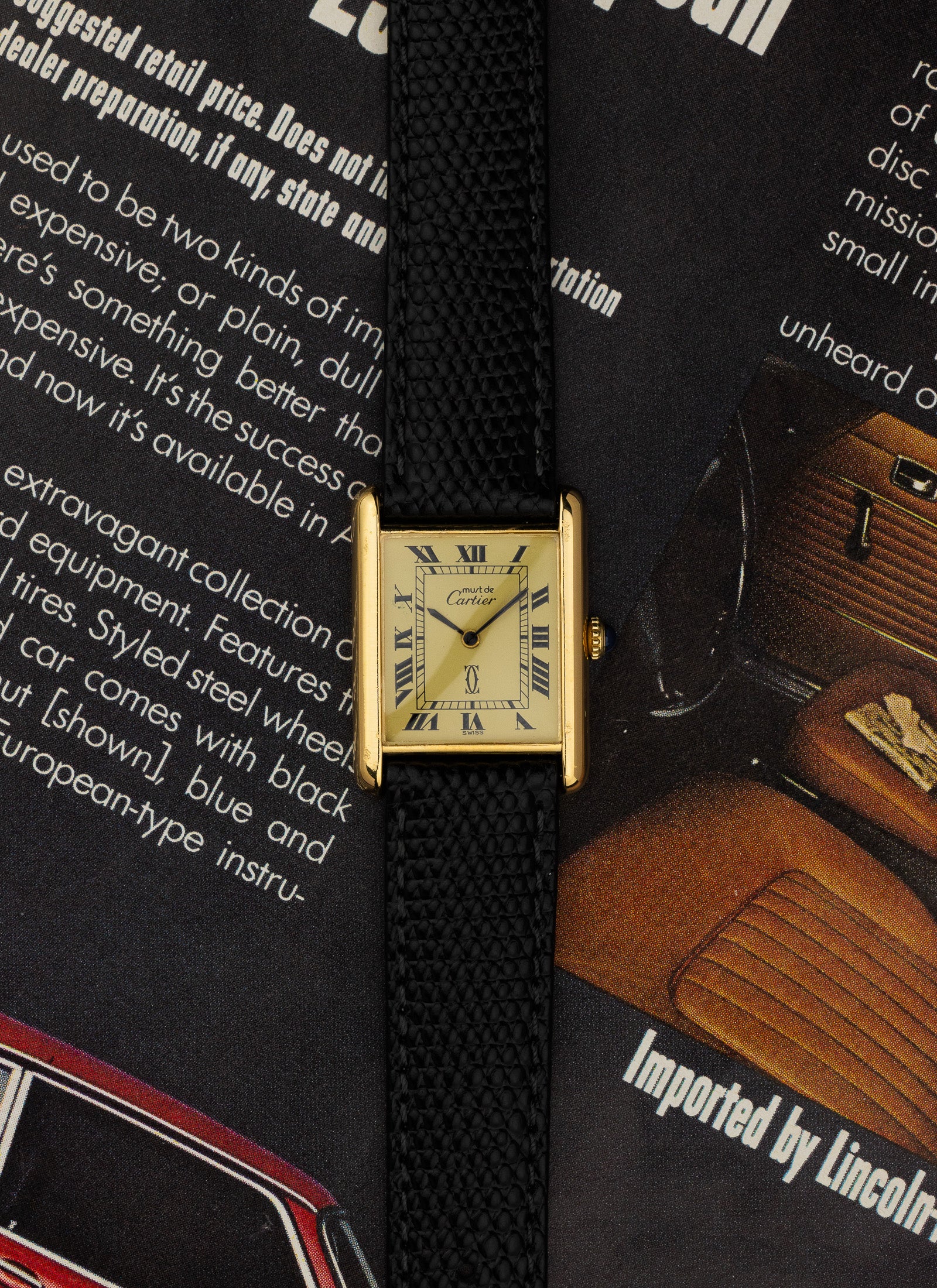 1980s Cartier Must Tank Ivory Manual Winding Serviced