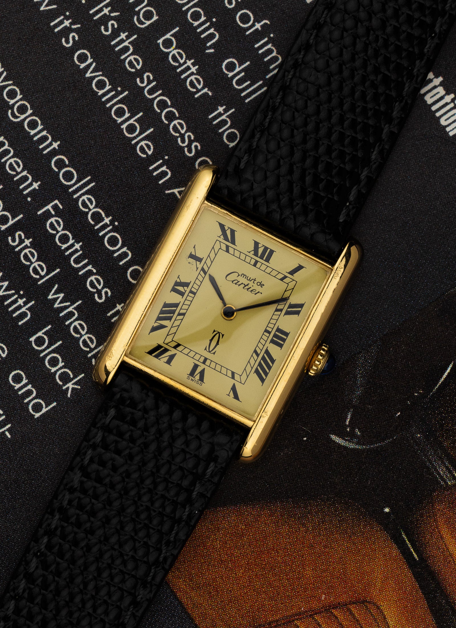 1980s Cartier Must Tank Ivory Manual Winding Serviced