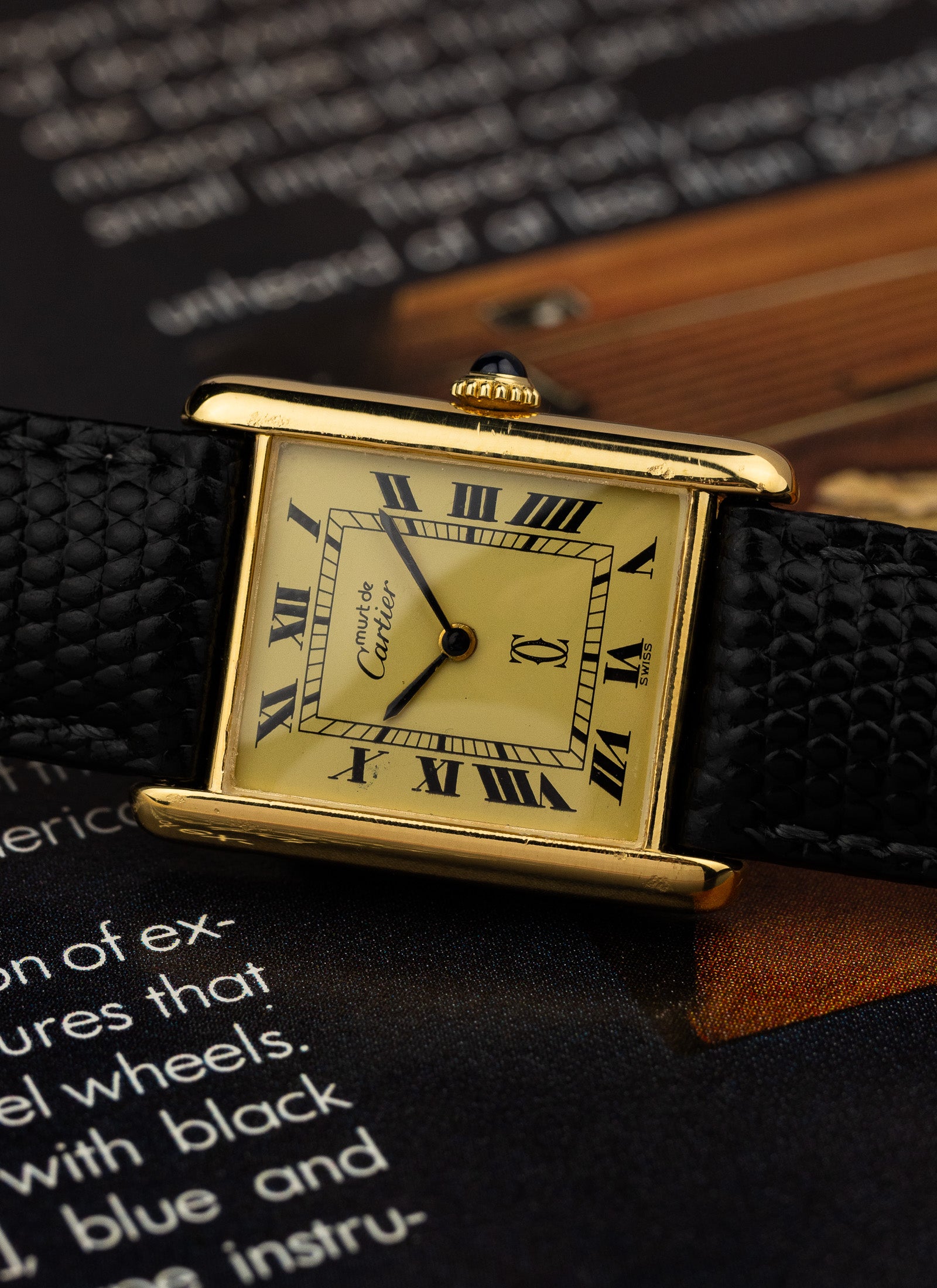 1980s Cartier Must Tank Ivory Manual Winding Serviced