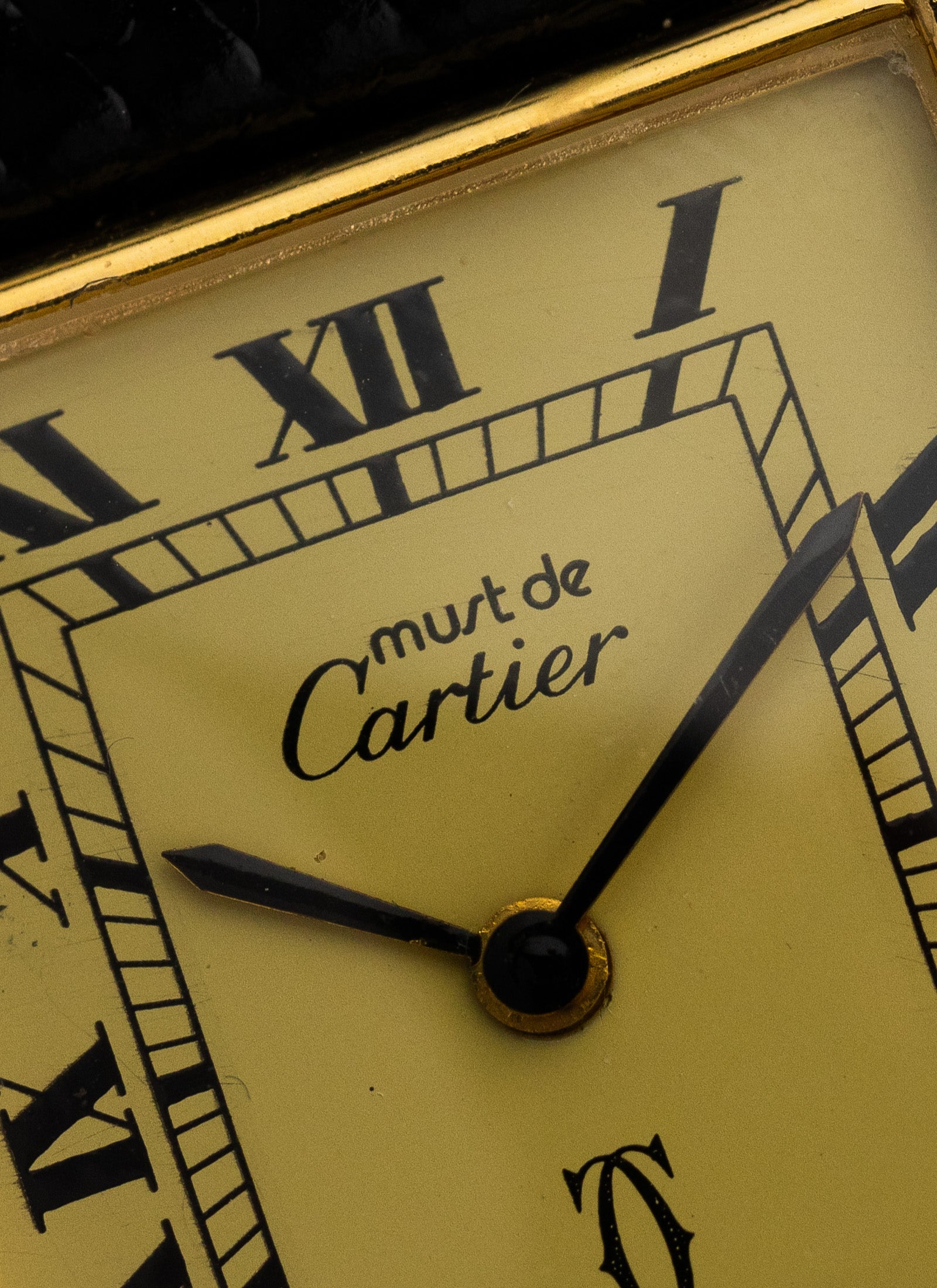 1980s Cartier Must Tank Ivory Manual Winding Serviced