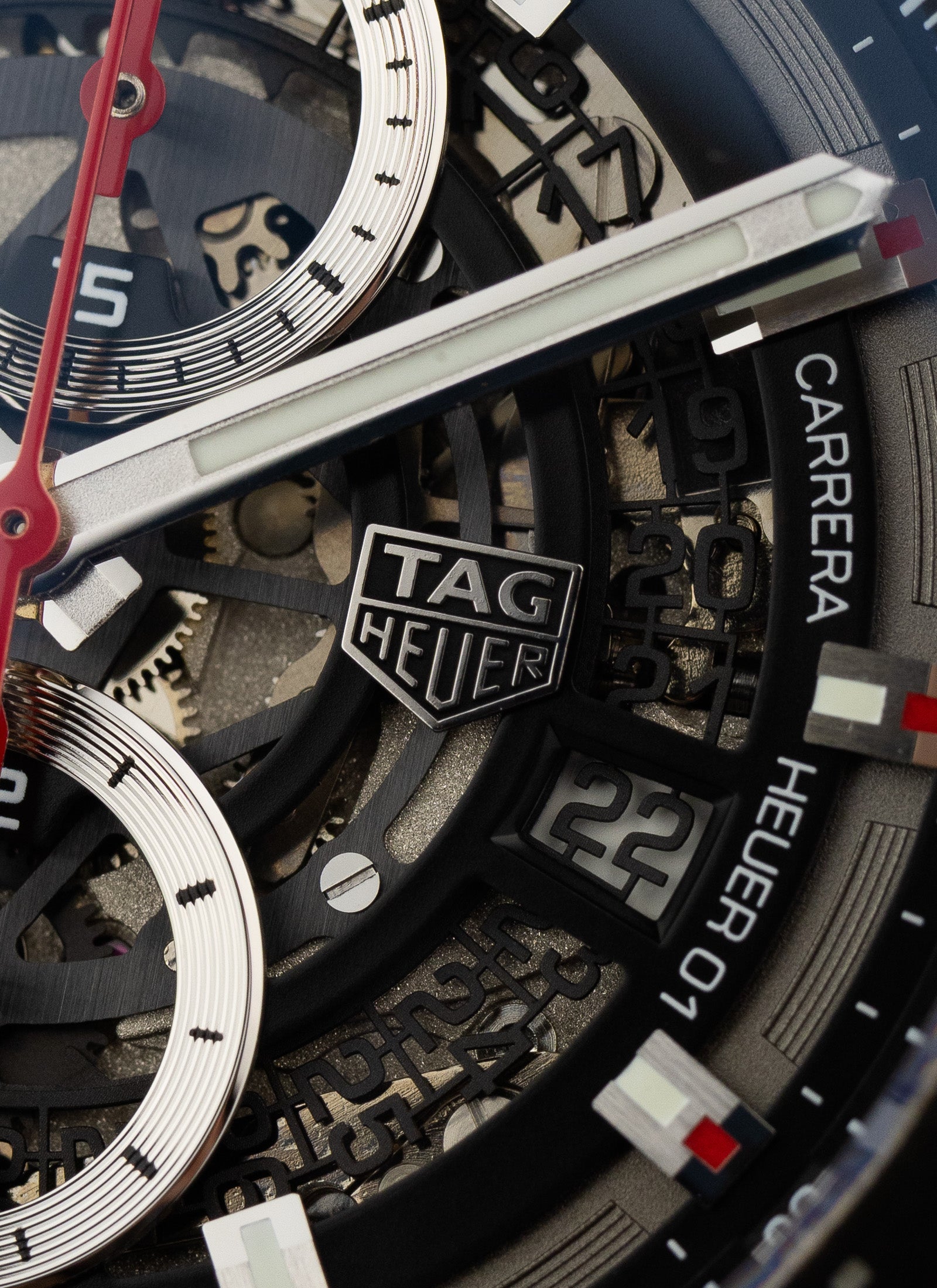 TAG Heuer Carrera Cal. Heuer 01 Skeleton Ceramic Bezel CAR2A1z 45mm Full Set Kruk