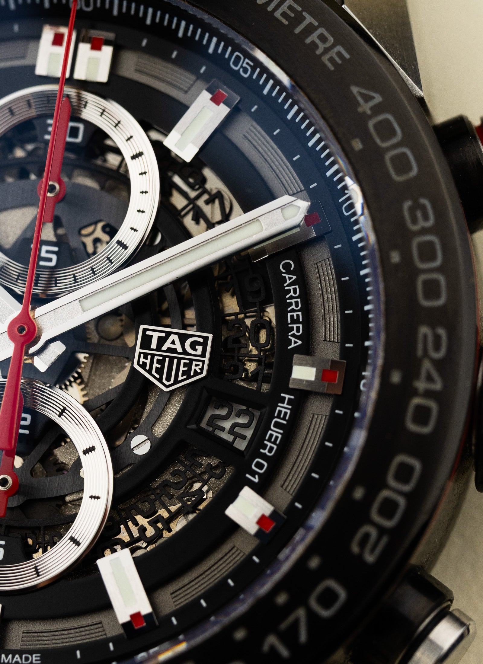 TAG Heuer Carrera Cal. Heuer 01 Skeleton Ceramic Bezel CAR2A1z 45mm Full Set Kruk