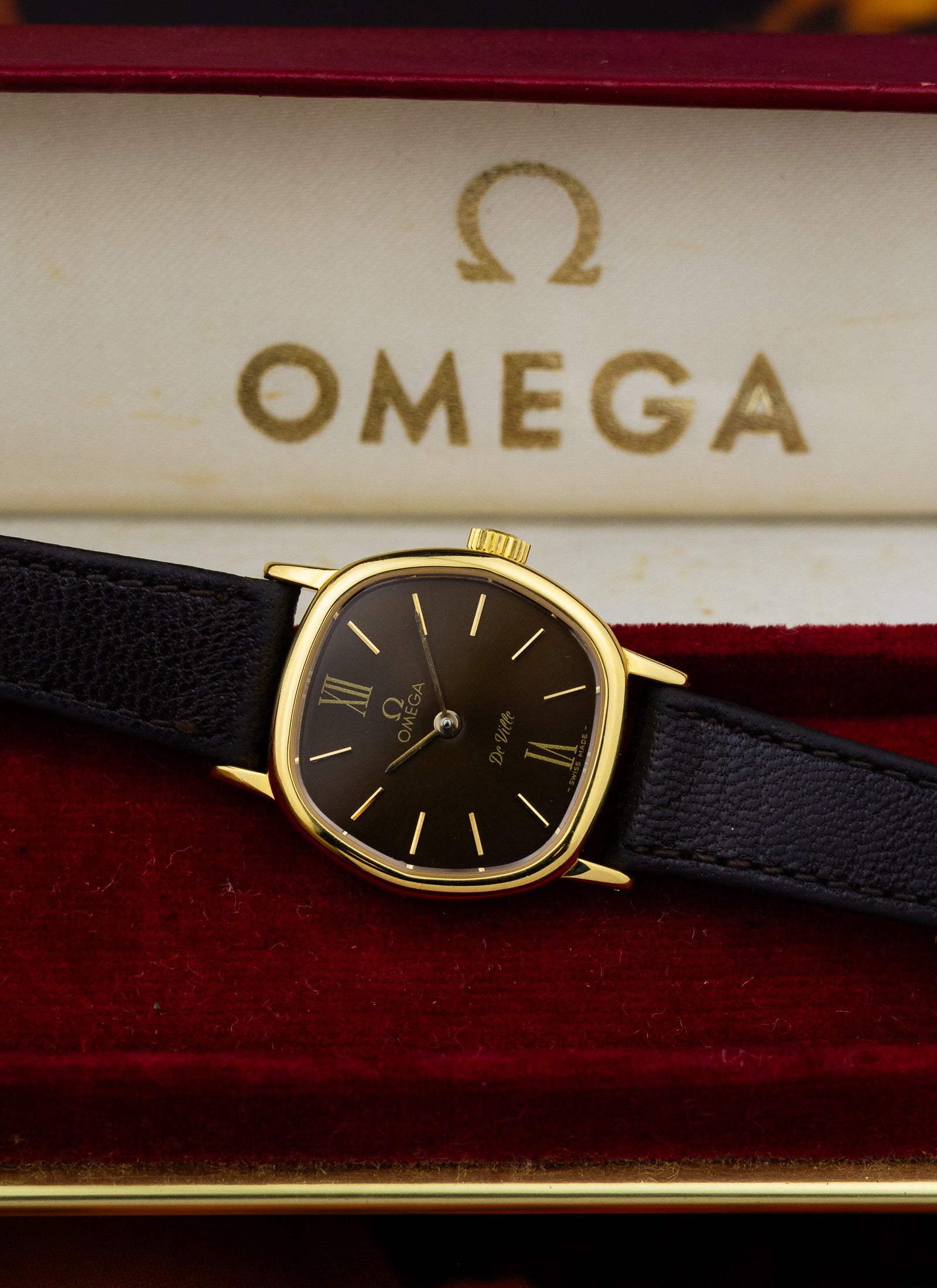 1979 Lady Omega De Ville Chocolate Dial 511.0559 cal. 625 Serviced Box