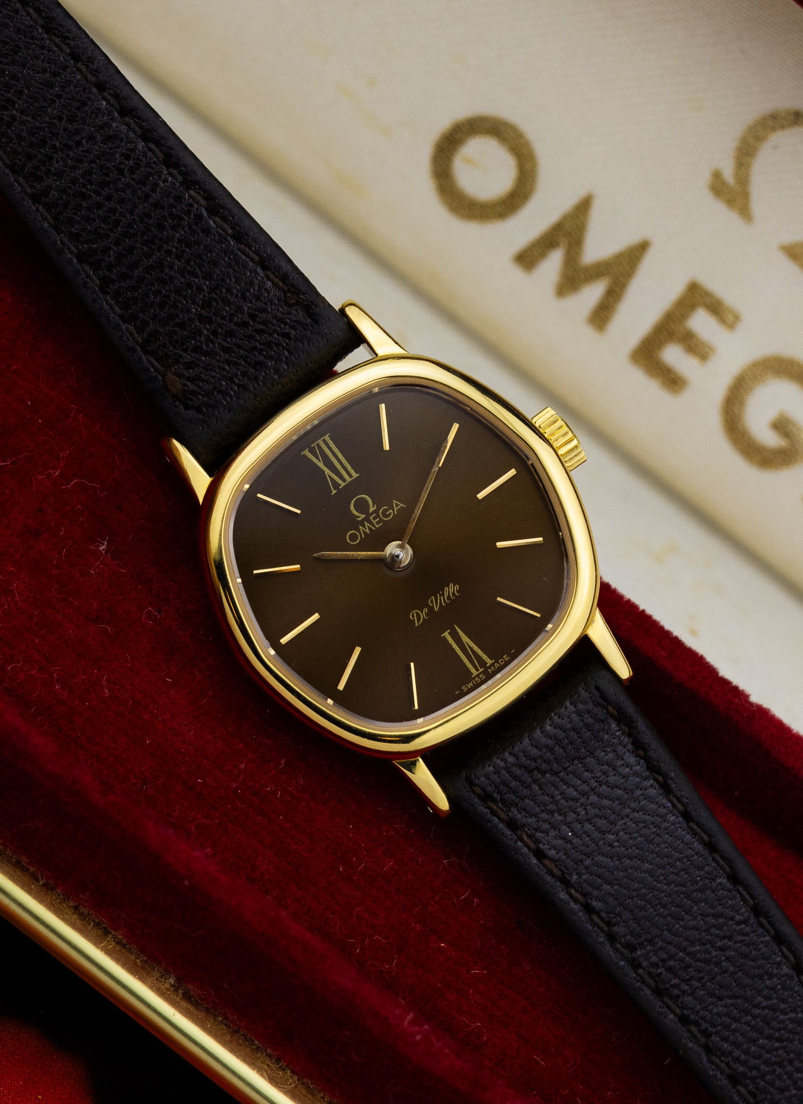 1979 Lady Omega De Ville Chocolate Dial 511.0559 cal. 625 Serviced Box