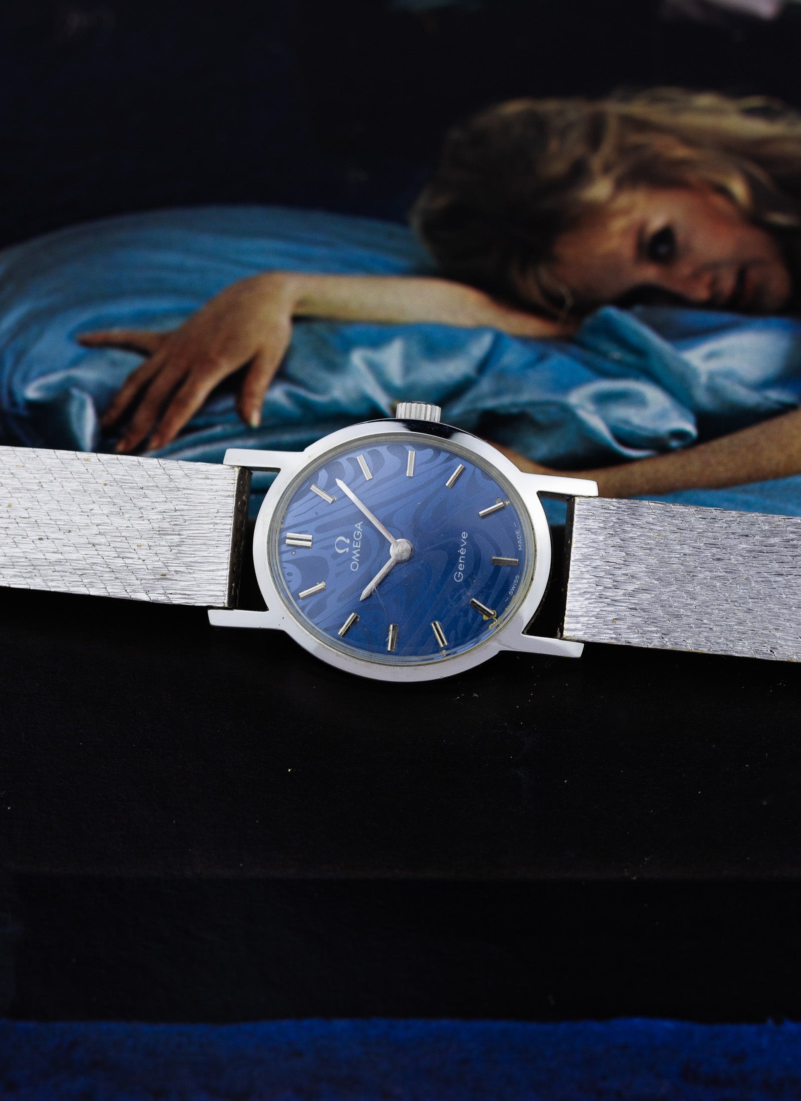 1970s Lady Omega Geneve Blue Ellipse Dial 511.0411 cal. 625 Box