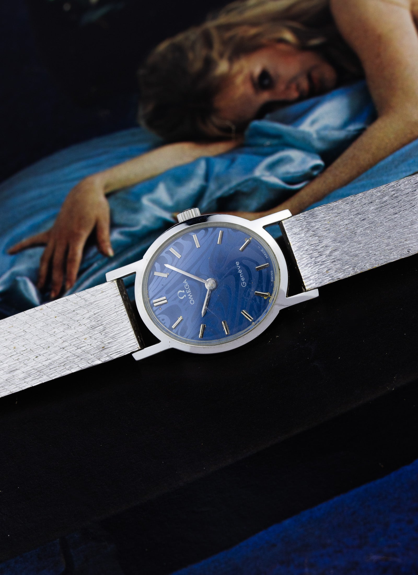 1970s Lady Omega Geneve Blue Ellipse Dial 511.0411 cal. 625 Box