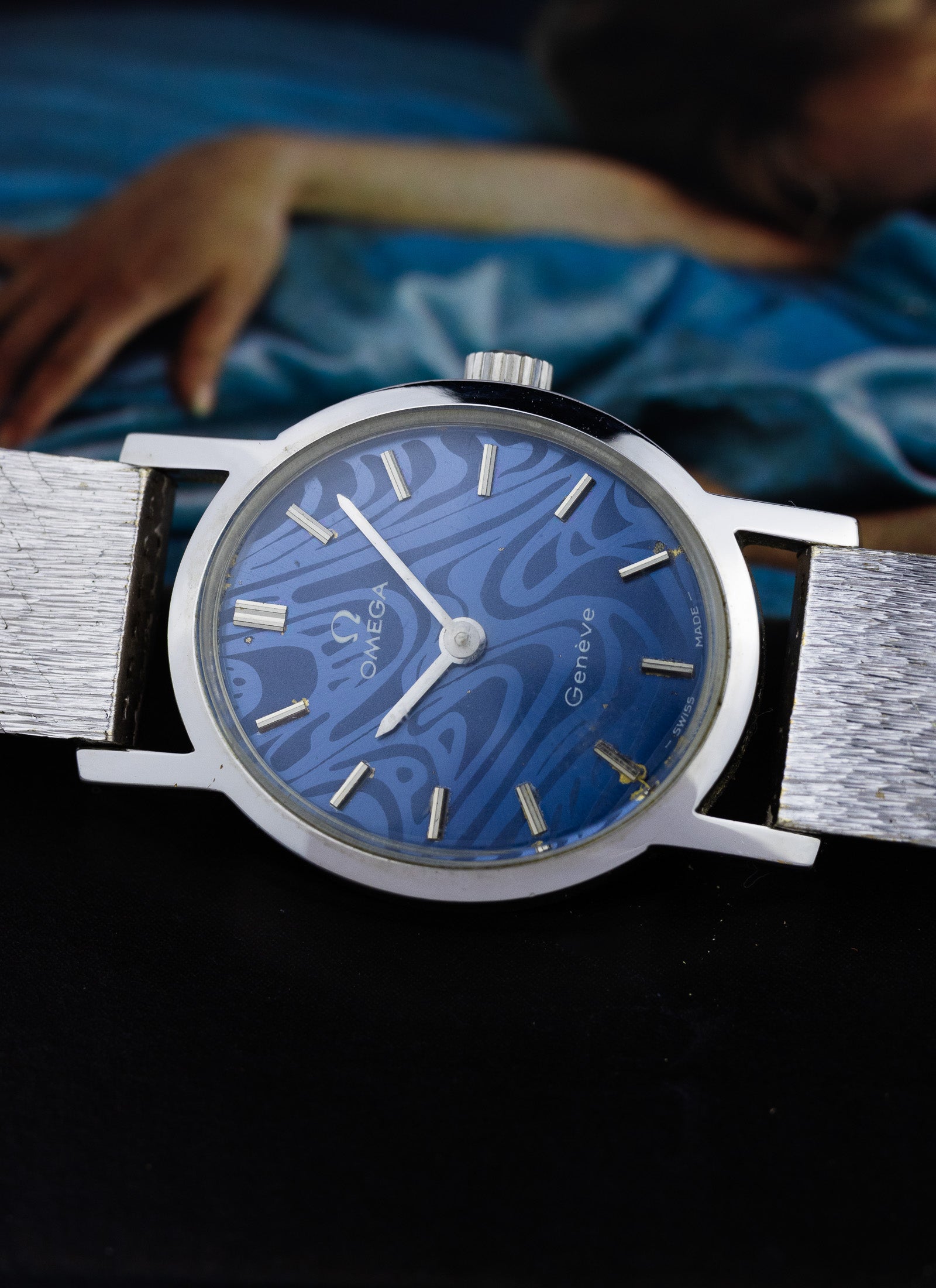 1970s Lady Omega Geneve Blue Ellipse Dial 511.0411 cal. 625 Box
