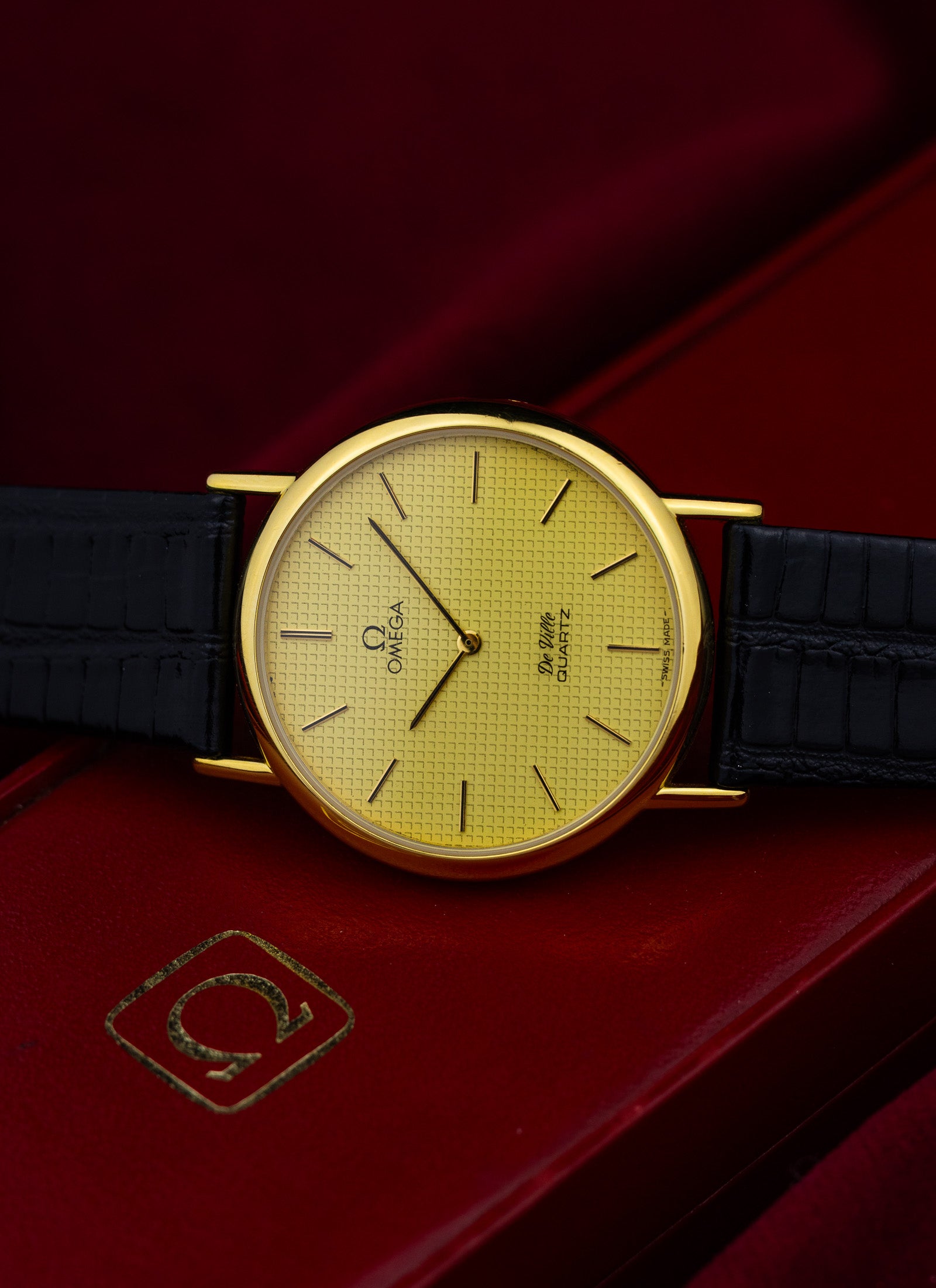 1980s Omega De Ville Waffle Dial 191.0092 cal. 1351 Box