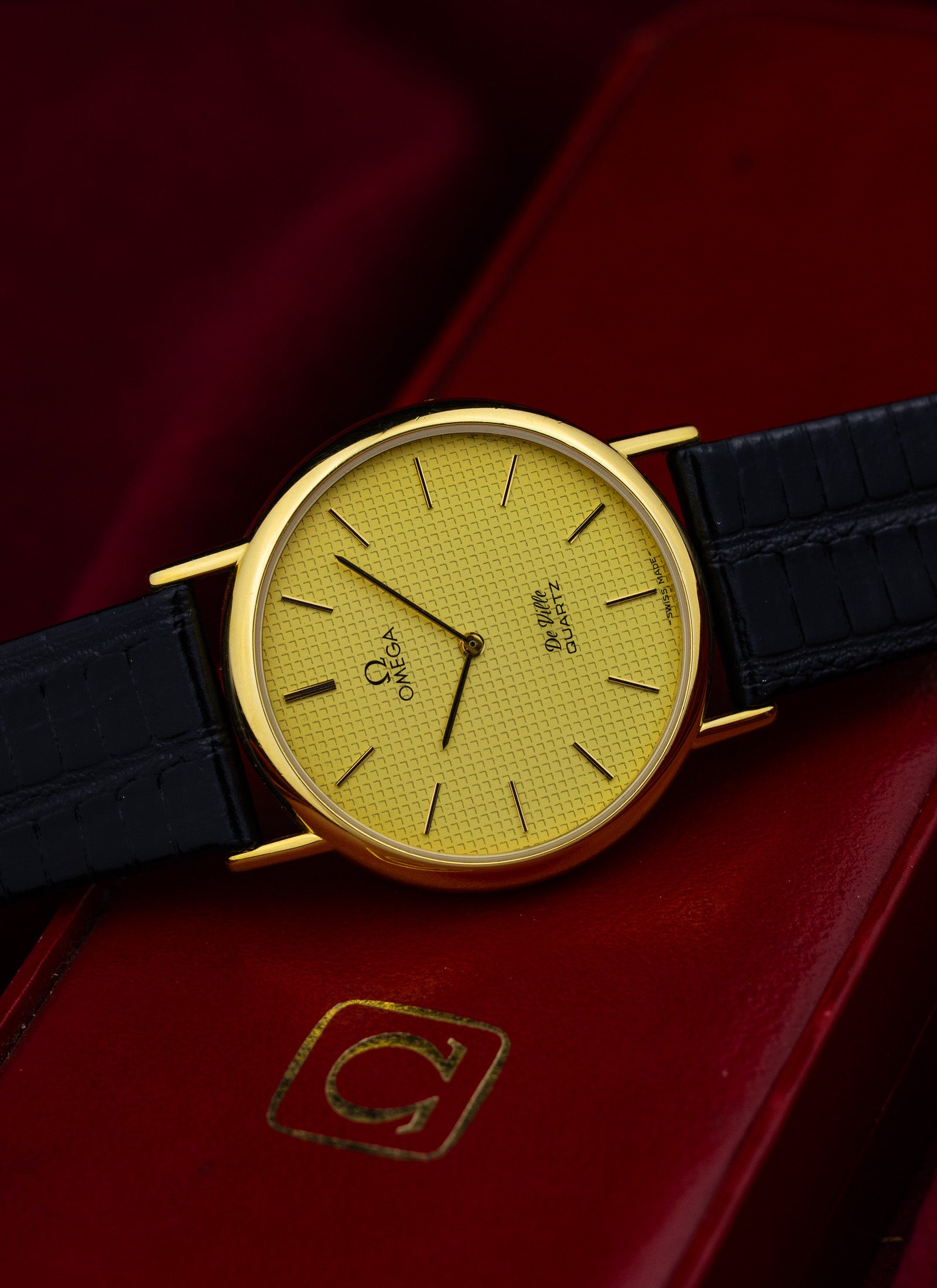 1980s Omega De Ville Waffle Dial 191.0092 cal. 1351 Box
