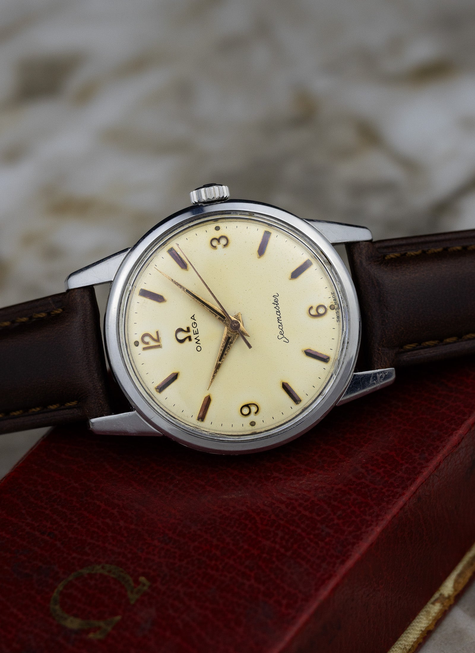 1961 Omega Seamaster Tropical Dial 14390-9-SC cal. 285 Serviced Box