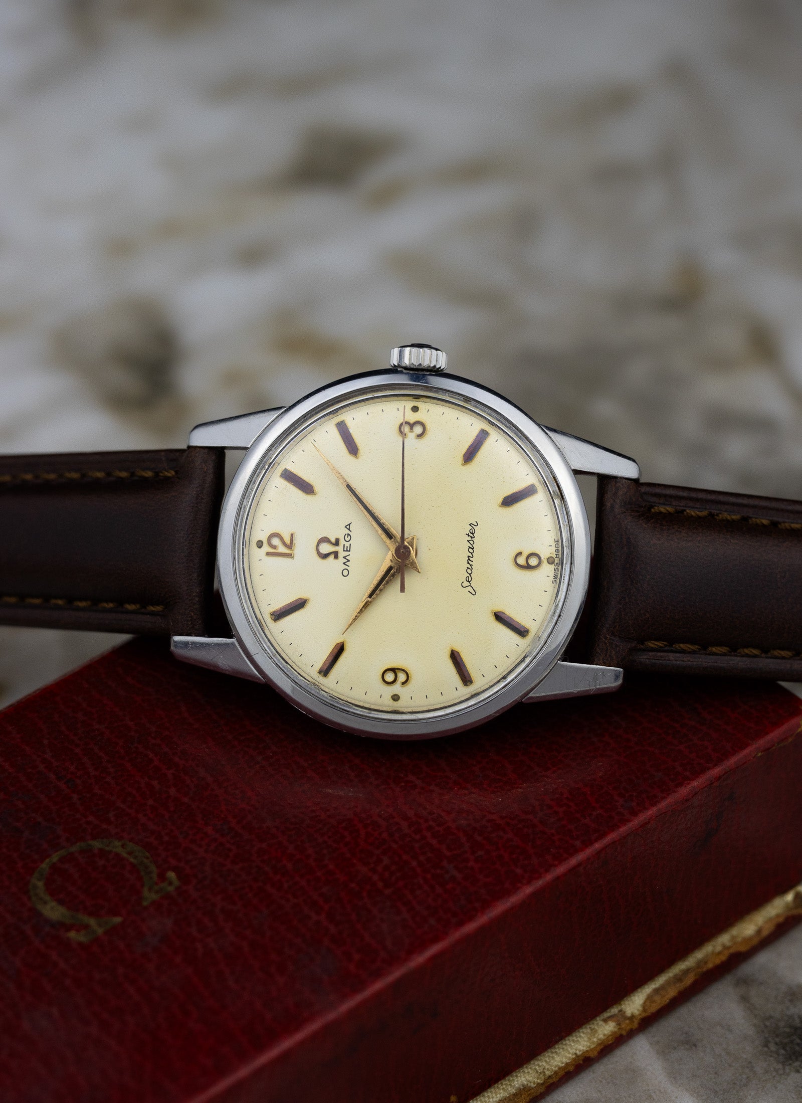 1961 Omega Seamaster Tropical Dial 14390-9-SC cal. 285 Serviced Box