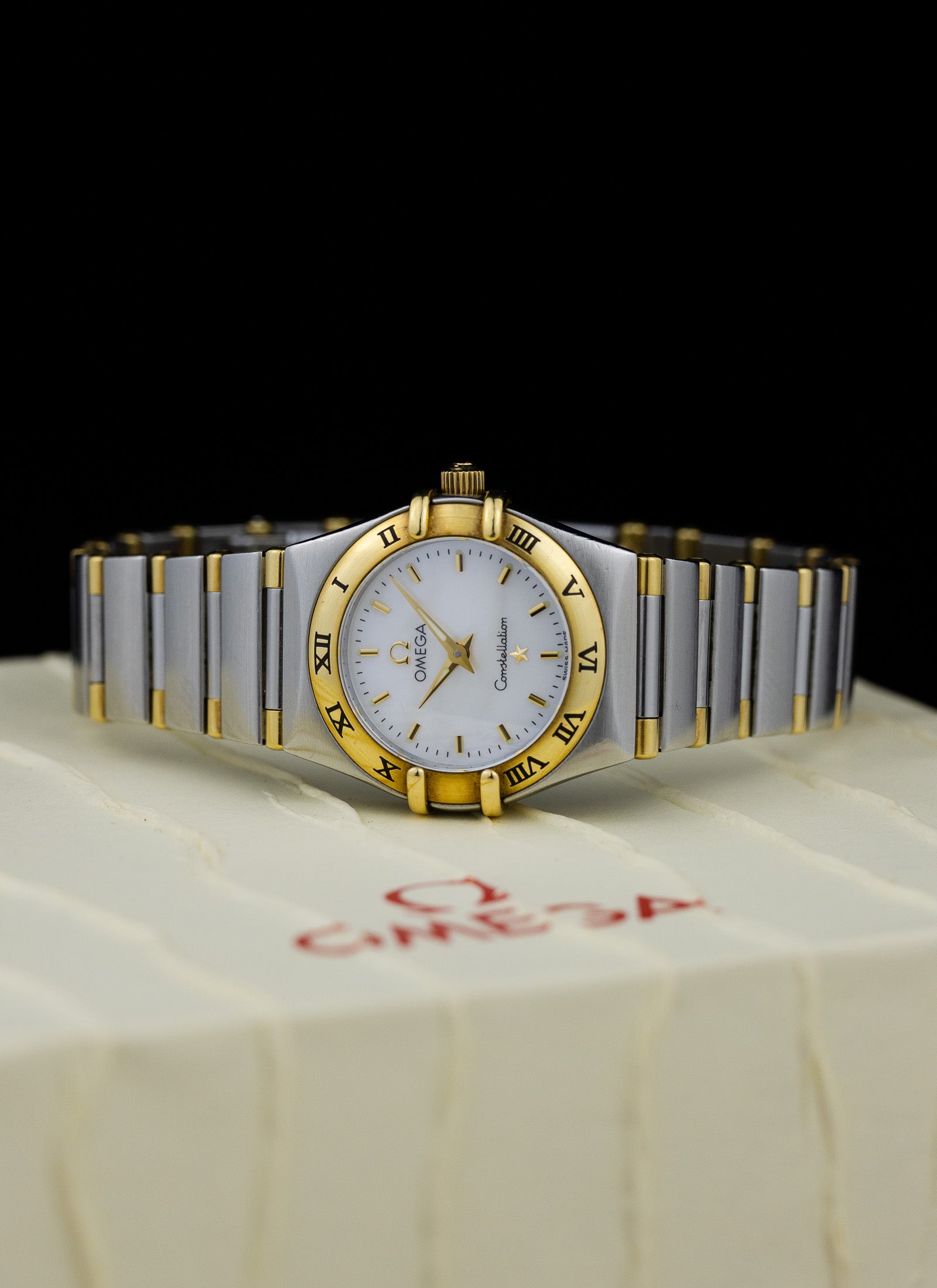 1998 Lady Omega Constellation Bicolor MOP Dial 795.1203 cal. 1456 Box