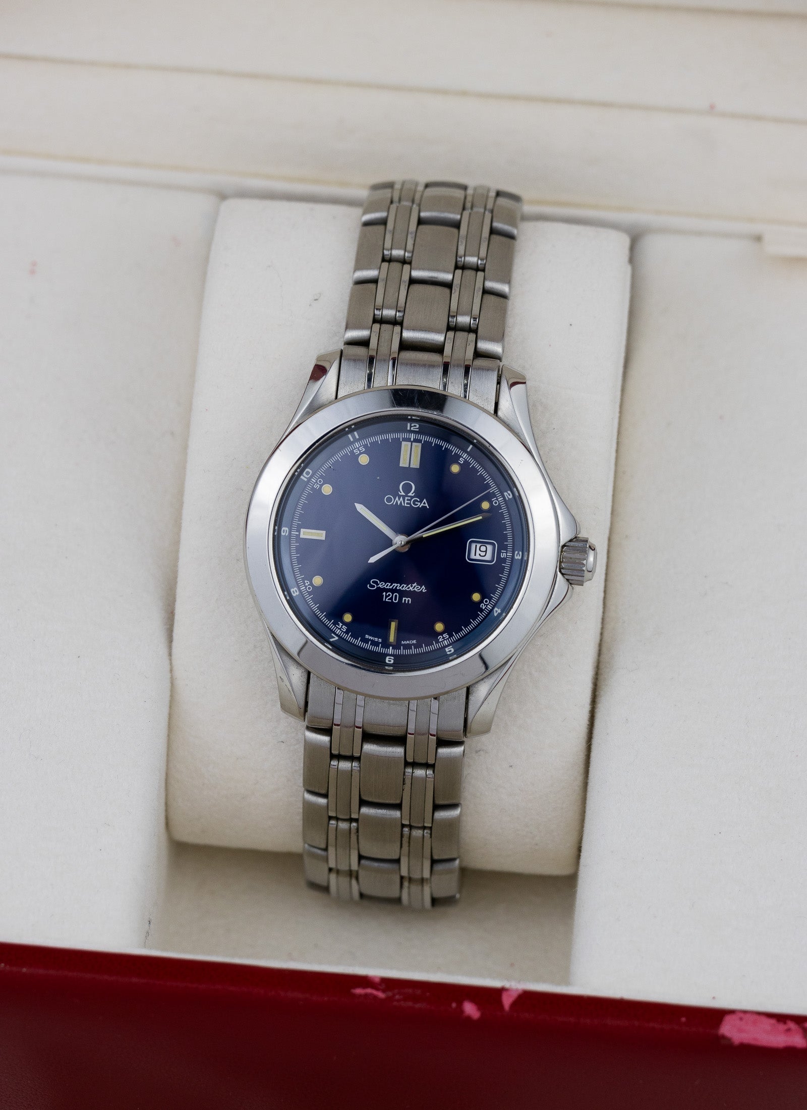 1993 Omega Seamaster 120m Navy Dial 196.1501 cal. 1487 Box
