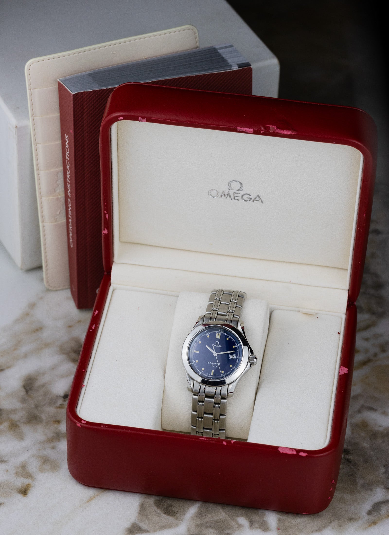 1993 Omega Seamaster 120m Navy Dial 196.1501 cal. 1487 Box