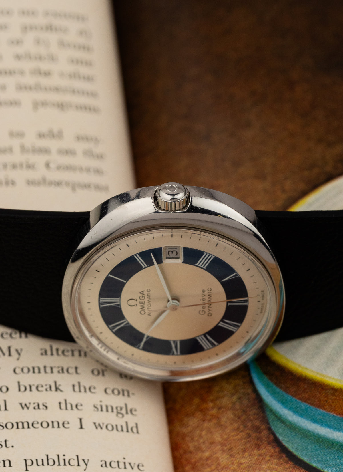 Omega Geneve Dynamic Two-Tone Roman Dial 166.107 cal. 1481 Serviced