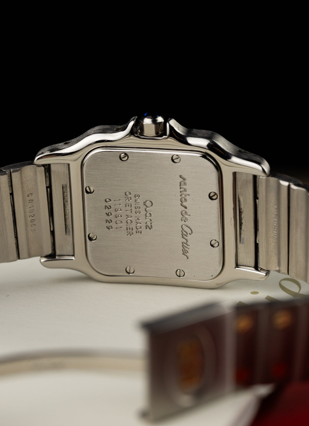 1990s Cartier Santos Moonphase Bicolor 119901 Box Serviced