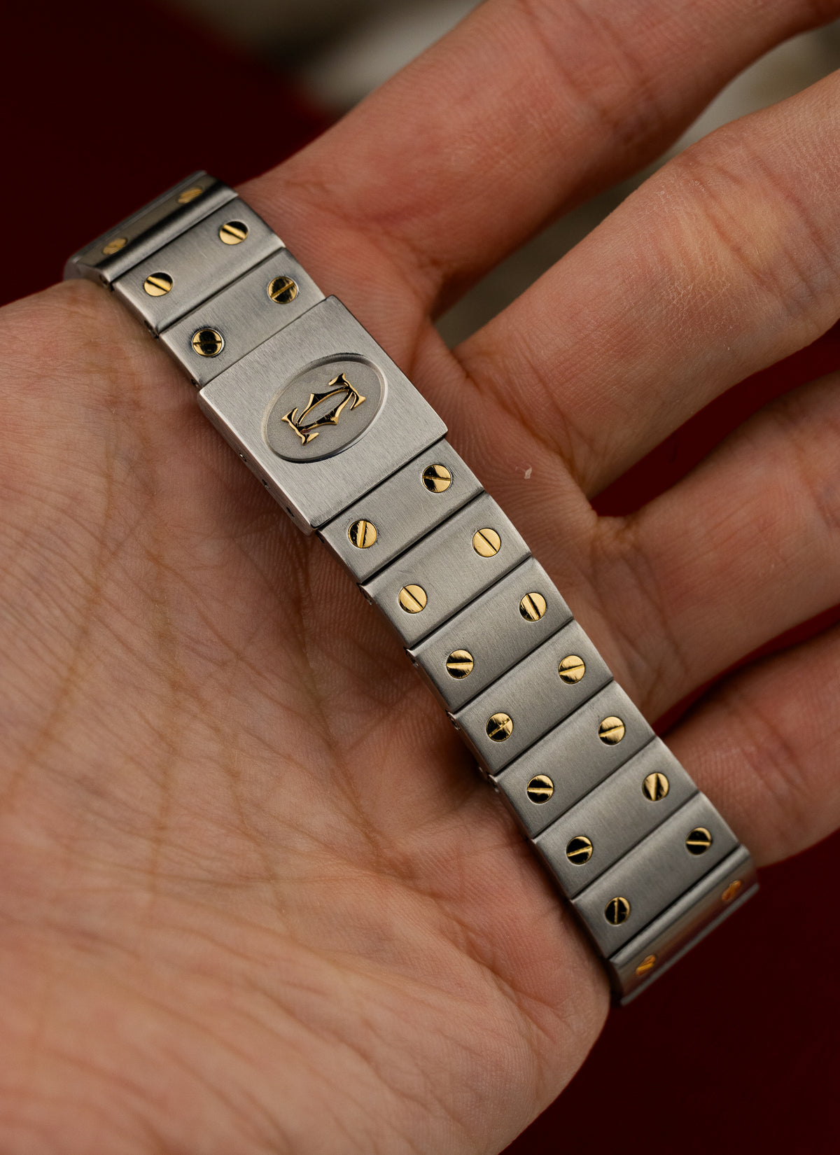 1990s Cartier Santos Moonphase Bicolor 119901 Box Serviced