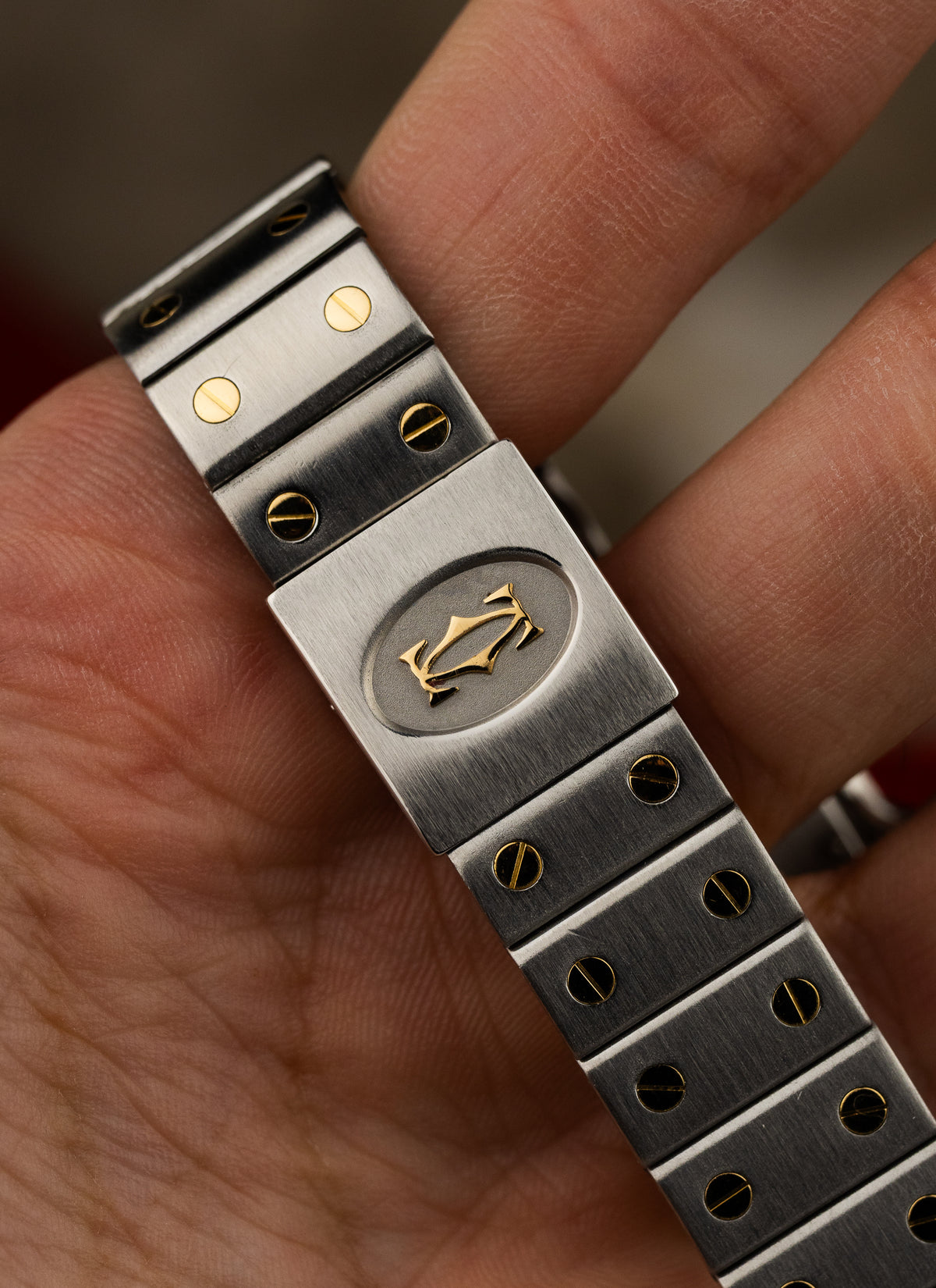 1990s Cartier Santos Moonphase Bicolor 119901 Box Serviced