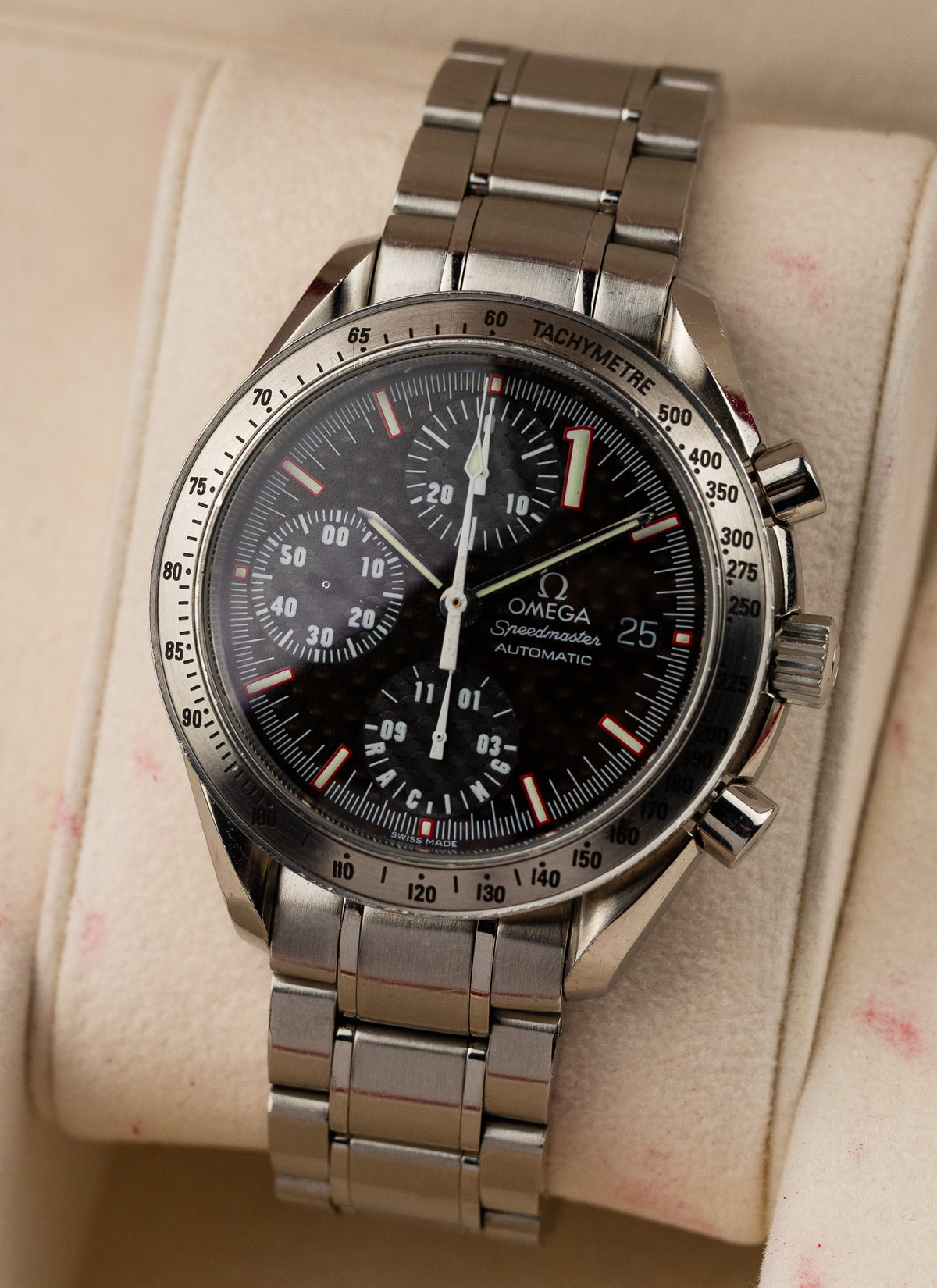 2001 Omega Speedmaster Racing Michael Schumacher Carbon 3519.50.00 cal. 1152 Serviced
