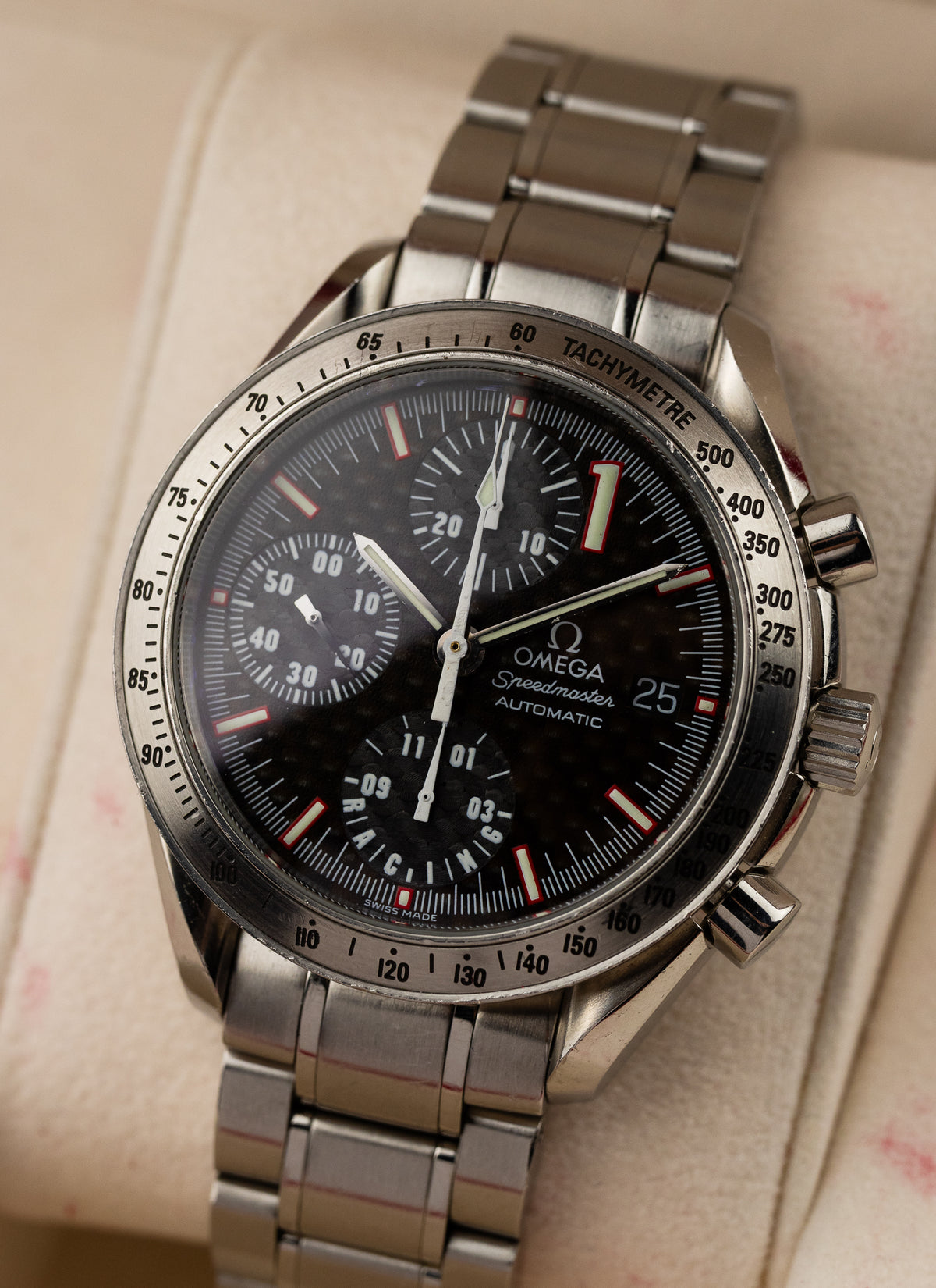 2001 Omega Speedmaster Racing Michael Schumacher Carbon 3519.50.00 cal. 1152 Serviced