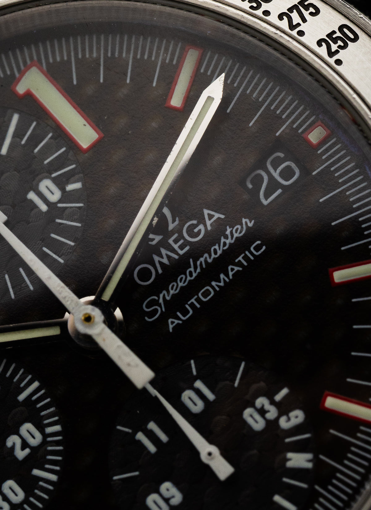 2001 Omega Speedmaster Racing Michael Schumacher Carbon 3519.50.00 cal. 1152 Serviced
