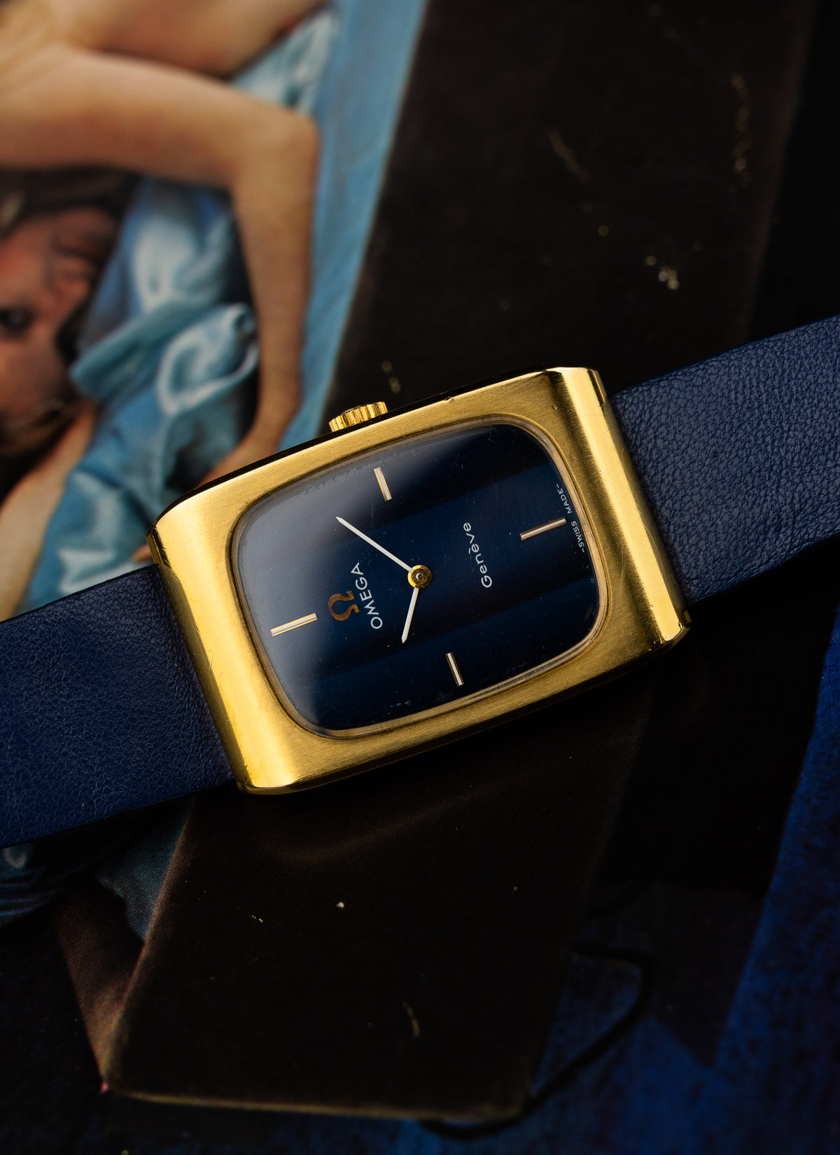 1974 Omega Geneve Navy Holo Dial 511.0469 cal. 625 Box