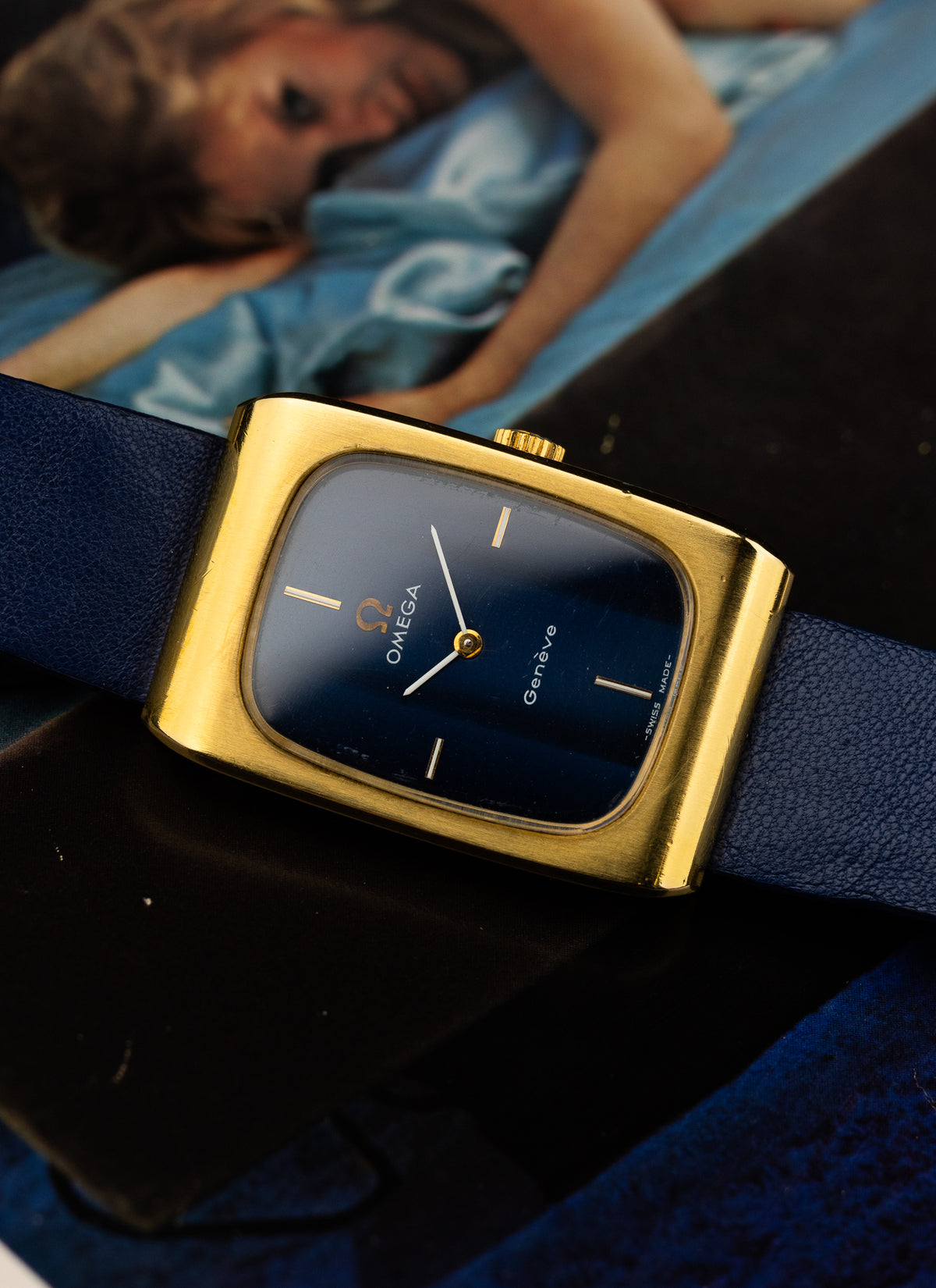 1974 Omega Geneve Navy Holo Dial 511.0469 cal. 625 Box