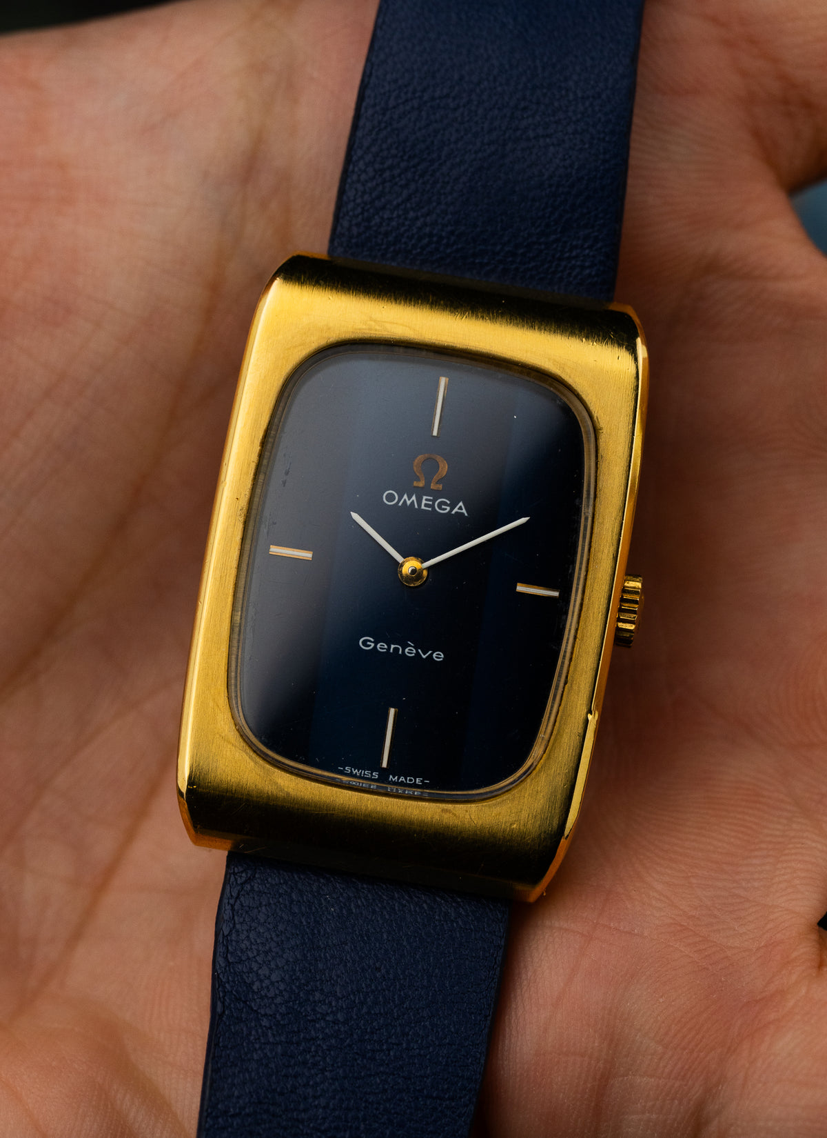 1974 Omega Geneve Navy Holo Dial 511.0469 cal. 625 Box