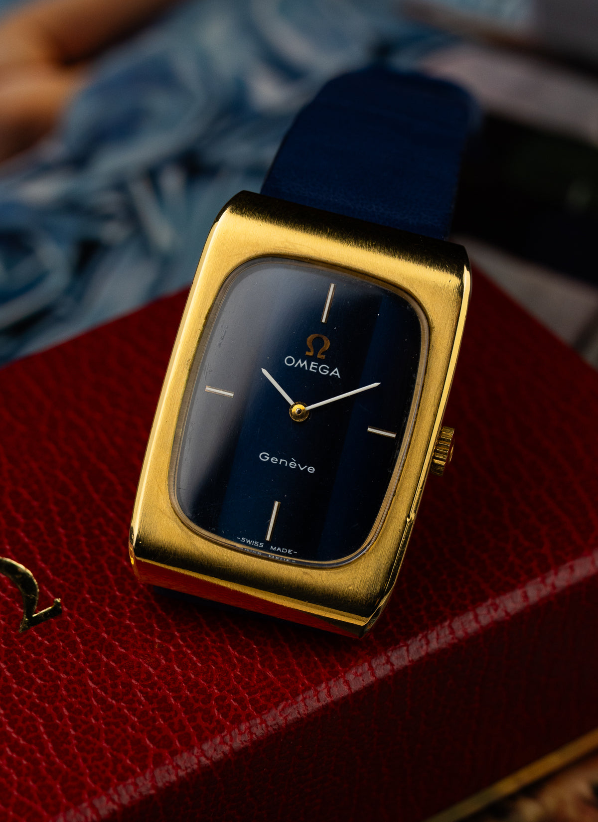 1974 Omega Geneve Navy Holo Dial 511.0469 cal. 625 Box