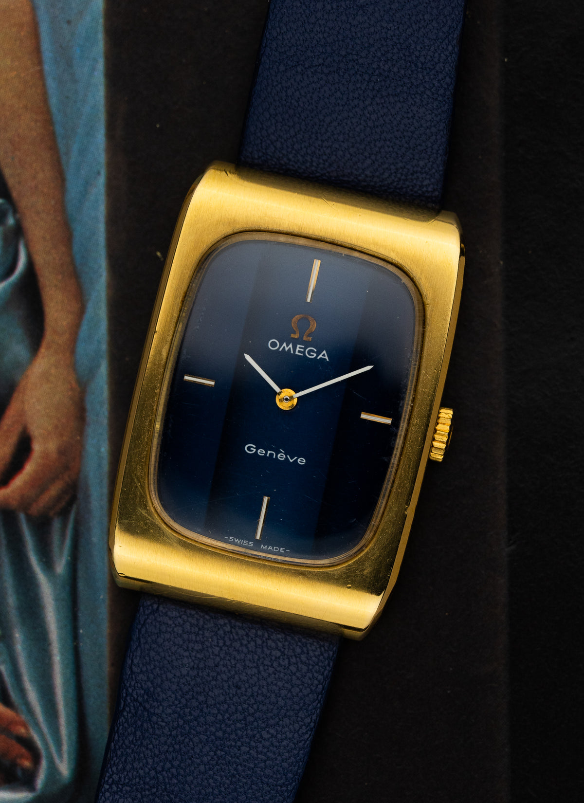 1974 Omega Geneve Navy Holo Dial 511.0469 cal. 625 Box