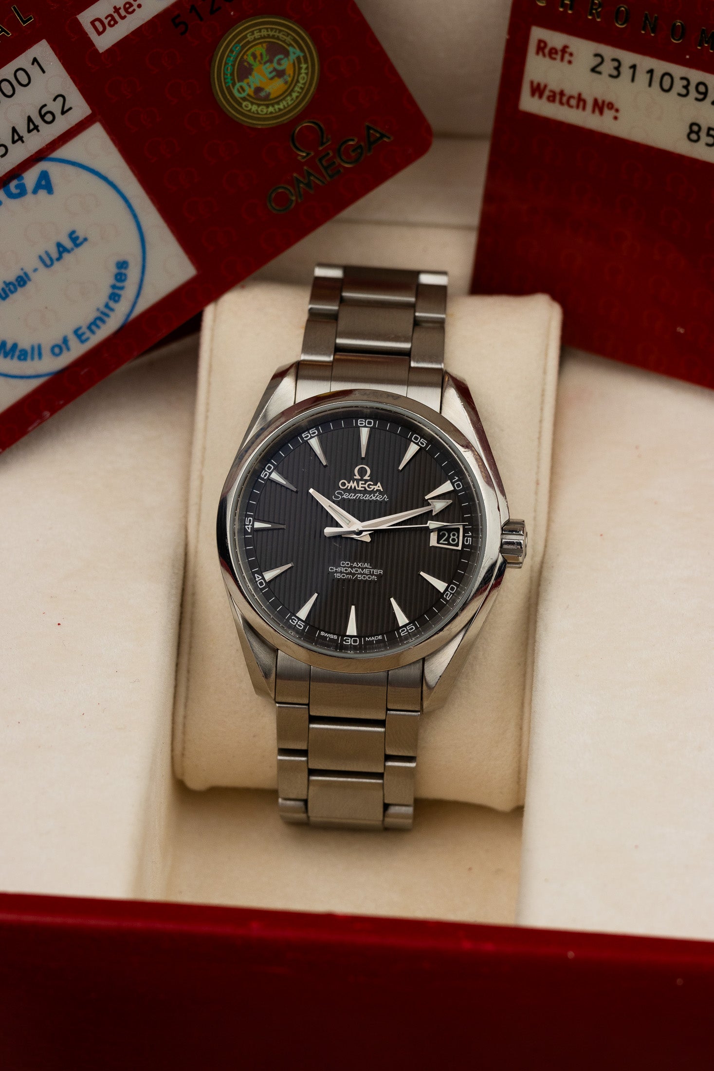 2012 Omega Seamaster Aqua Terra 231.10.39.21.06.001 cal. 8500 Box & Papers