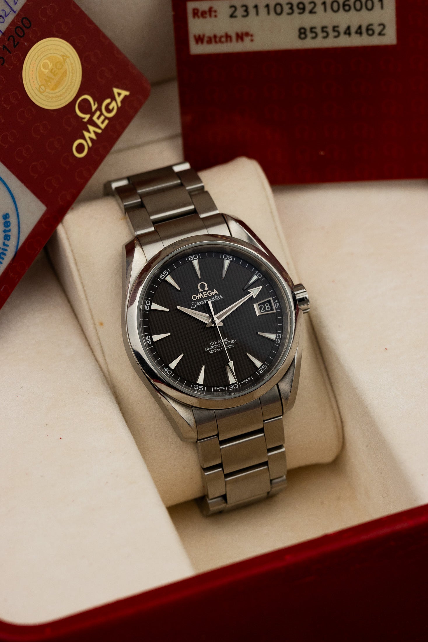 2012 Omega Seamaster Aqua Terra 231.10.39.21.06.001 cal. 8500 Box & Papers