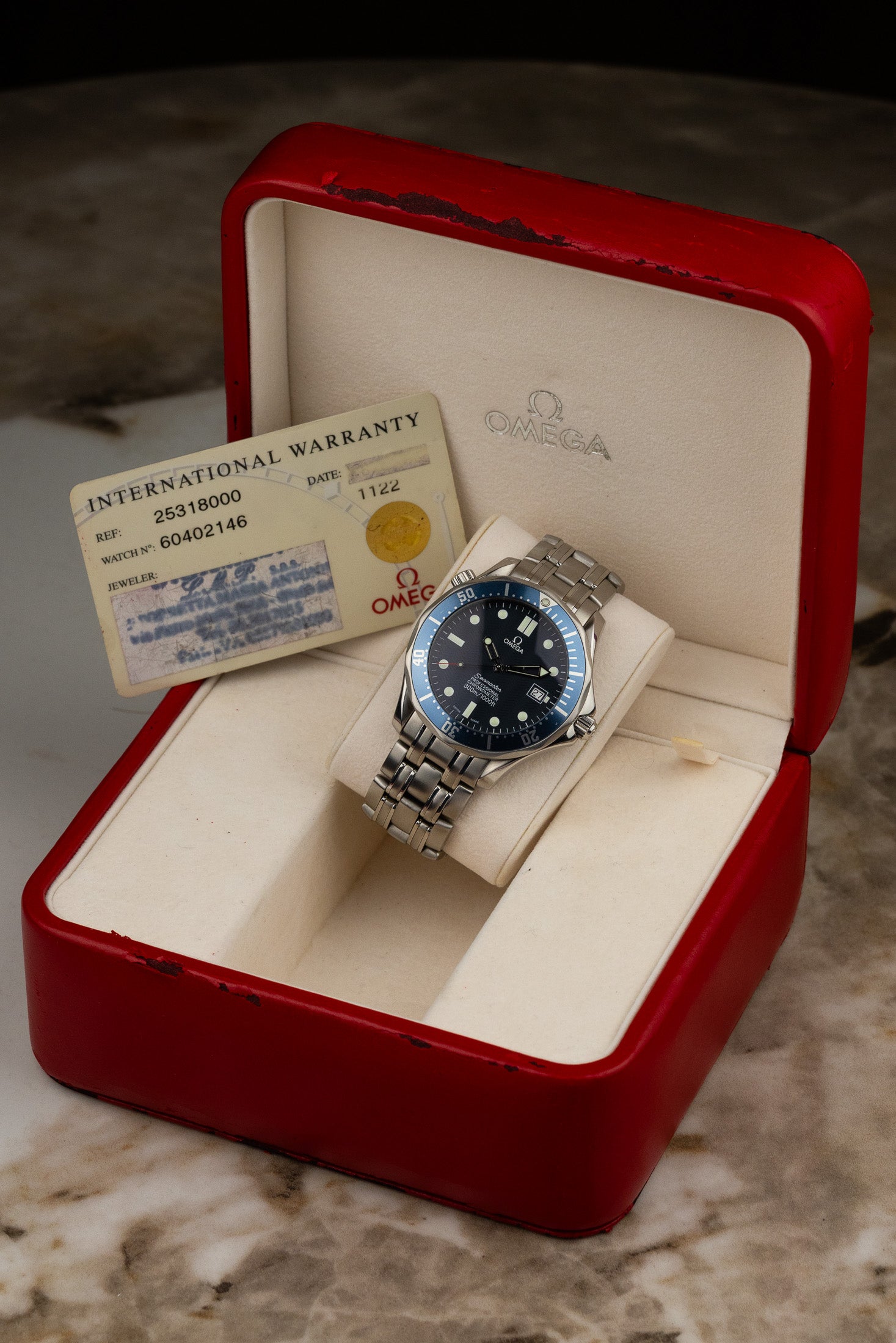 1999 Omega Seamaster 300m 2531.80 cal. 1120 James Bond Box and Papers