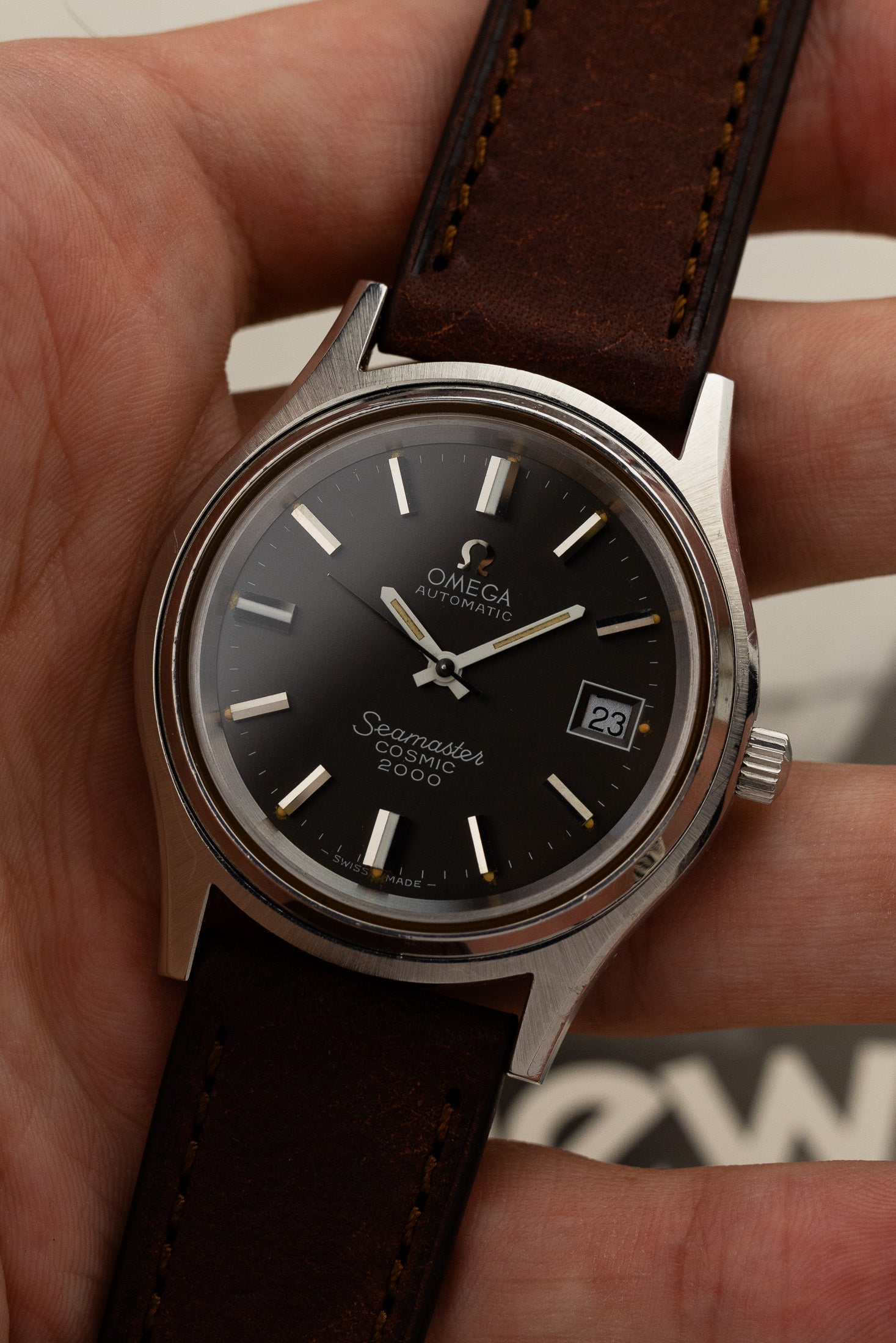 1970s Omega Seamaster Cosmic 2000 166.128 cal. 1012 Grey Dial Serviced