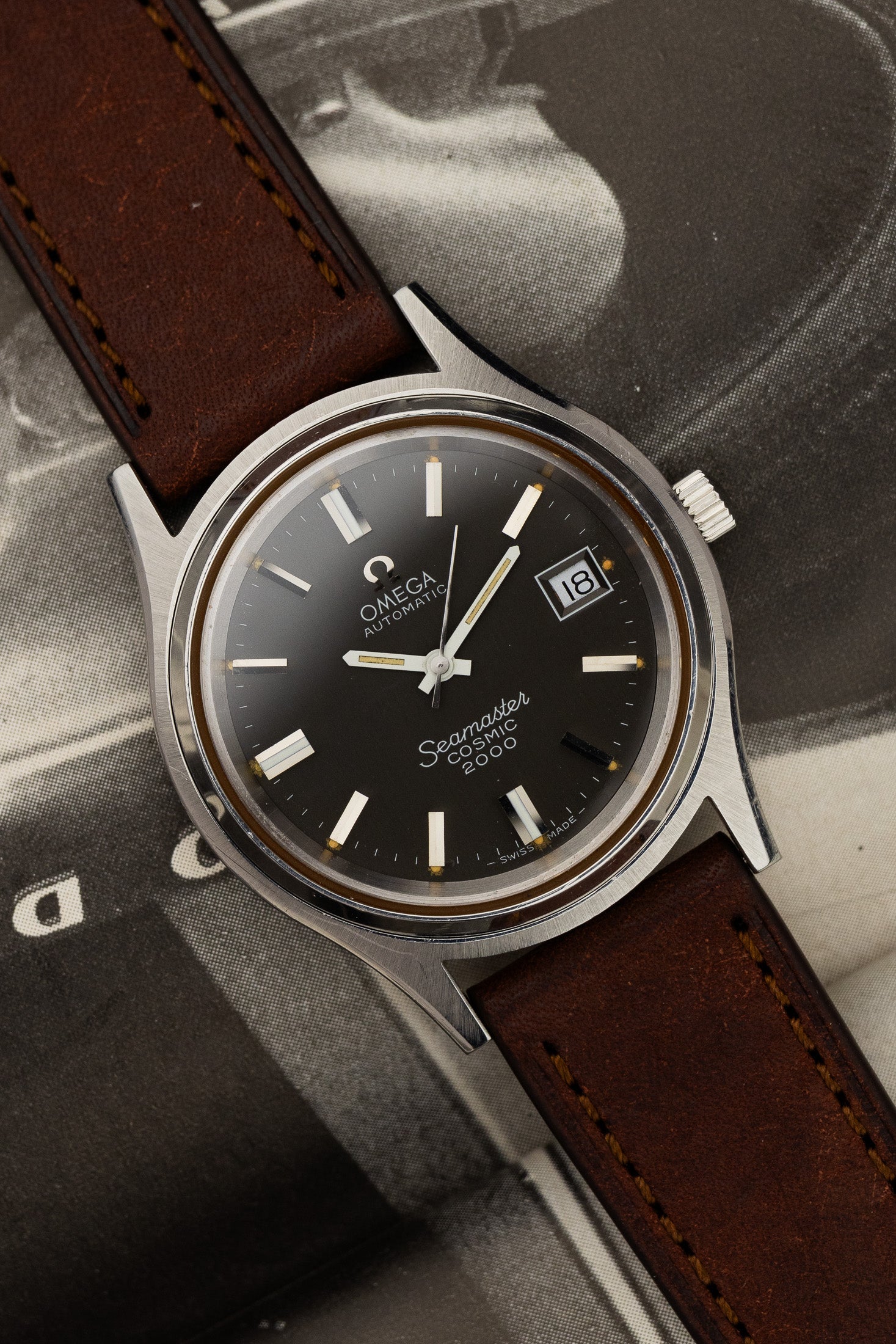 1970s Omega Seamaster Cosmic 2000 166.128 cal. 1012 Grey Dial Serviced