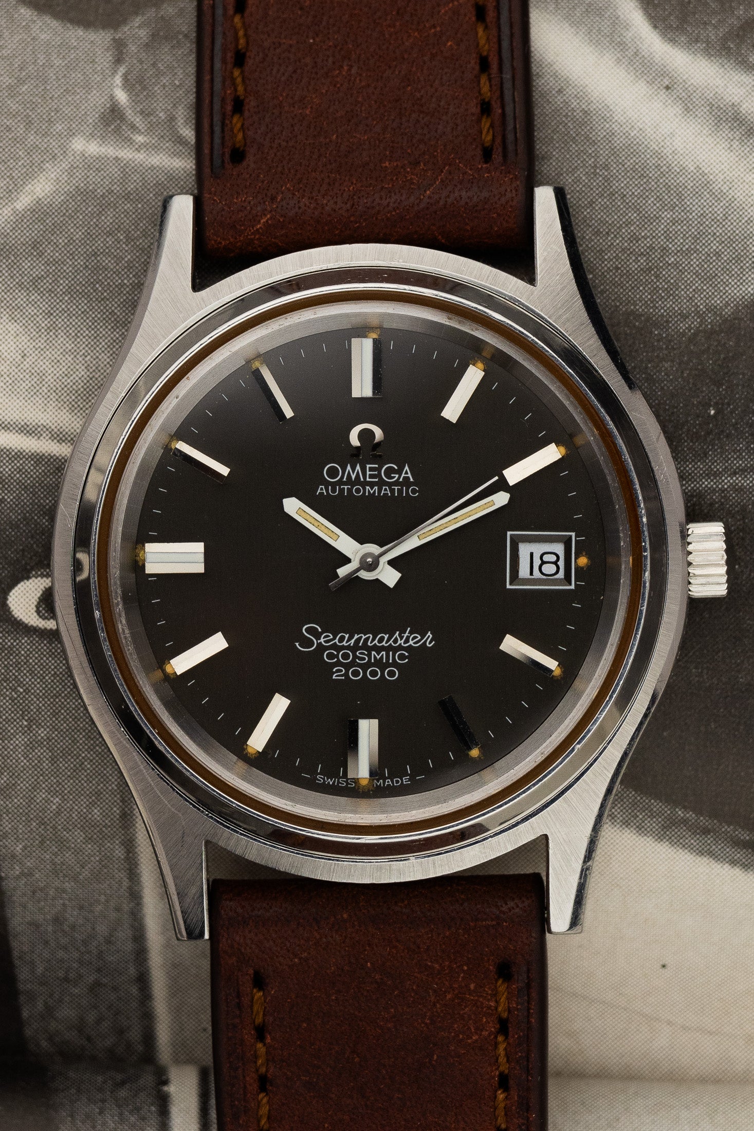 1970s Omega Seamaster Cosmic 2000 166.128 cal. 1012 Grey Dial Serviced