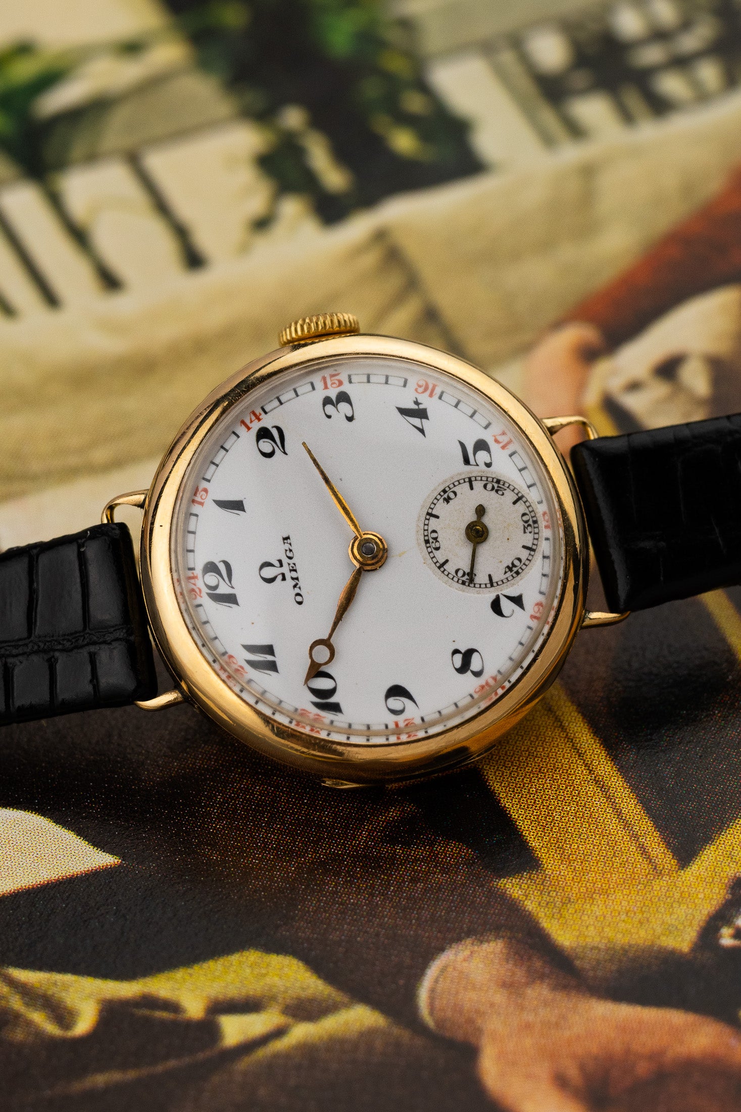 1923 14K Ladies Omega Trench Watch Serviced