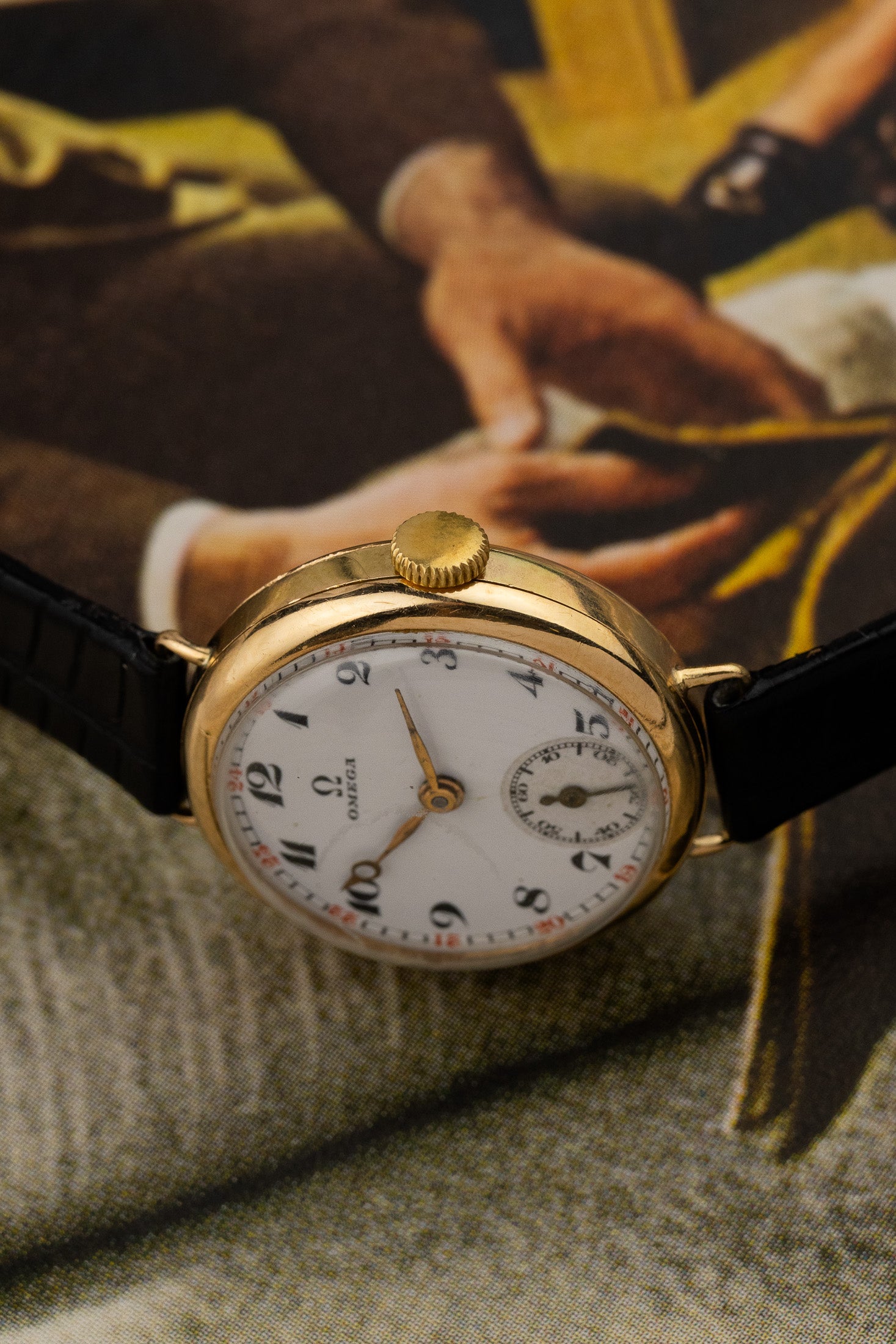 1923 14K Ladies Omega Trench Watch Serviced