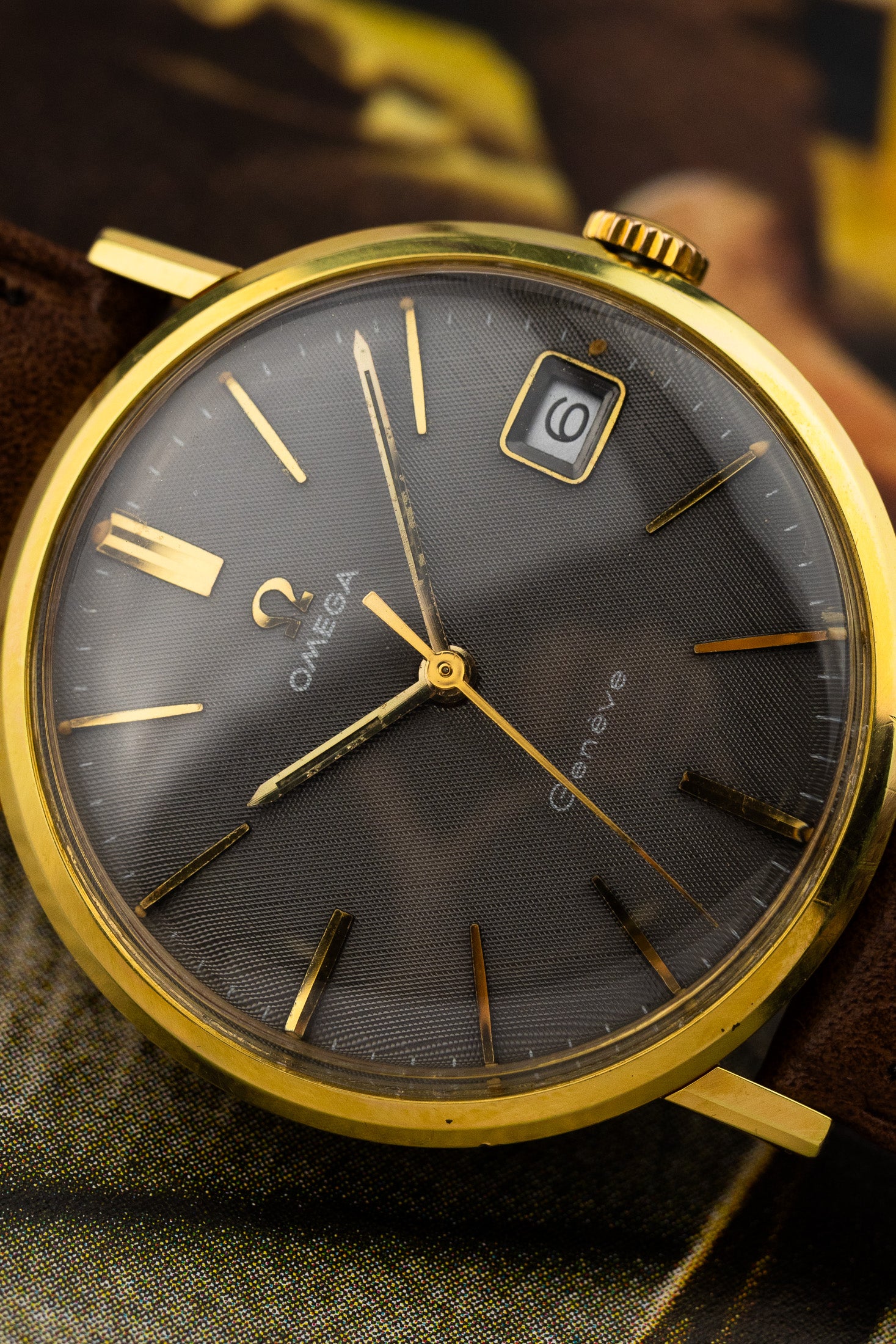 1968 Omega Geneve 132.00019 cal. 613 Grey Linen Dial