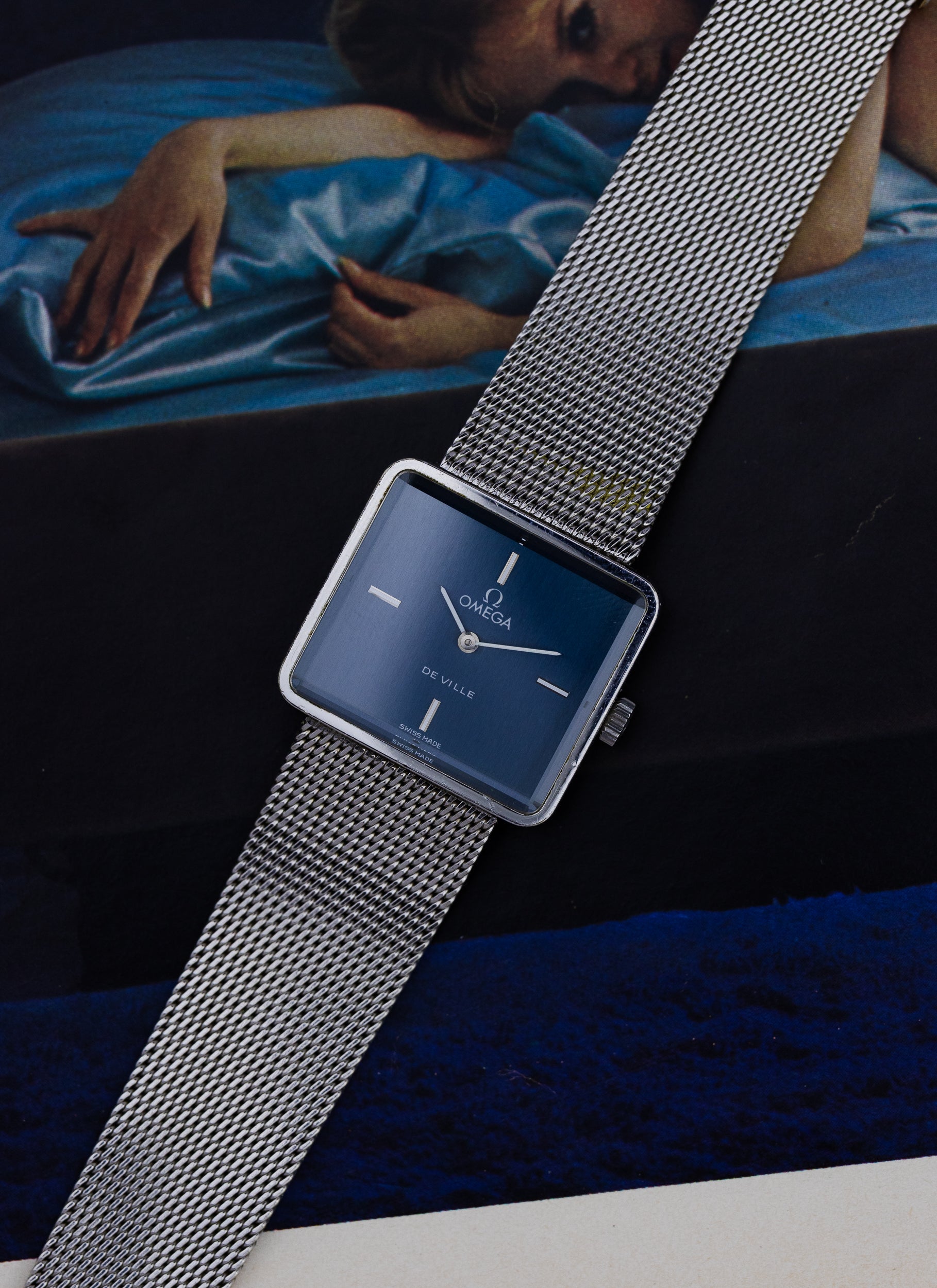 1974 Lady Omega De Ville Emerald Grima Navy Dial 511.444 cal. 625 Full Set