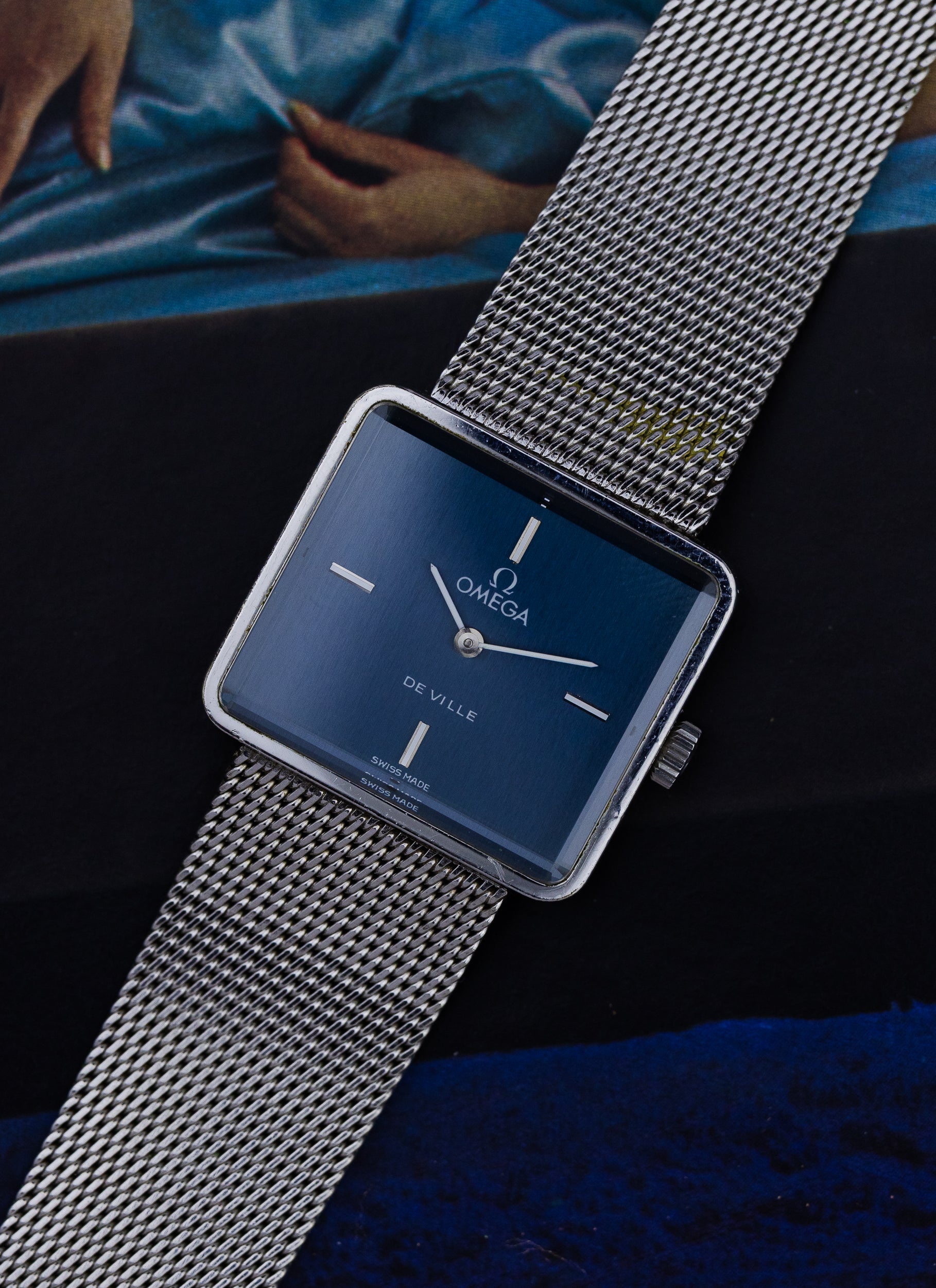 1974 Lady Omega De Ville Emerald Grima Navy Dial 511.444 cal. 625 Full Set