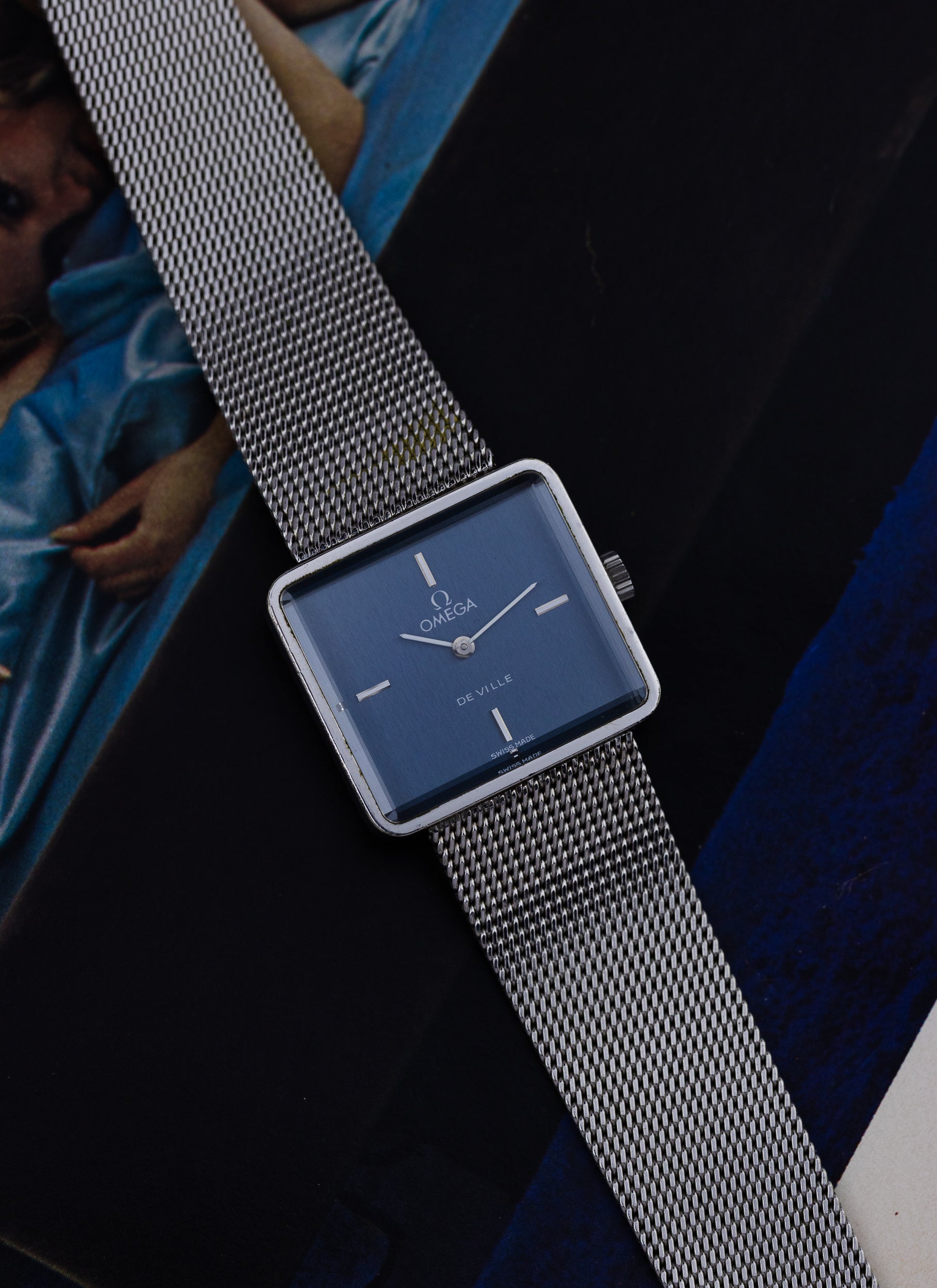 1974 Lady Omega De Ville Emerald Grima Navy Dial 511.444 cal. 625 Full Set